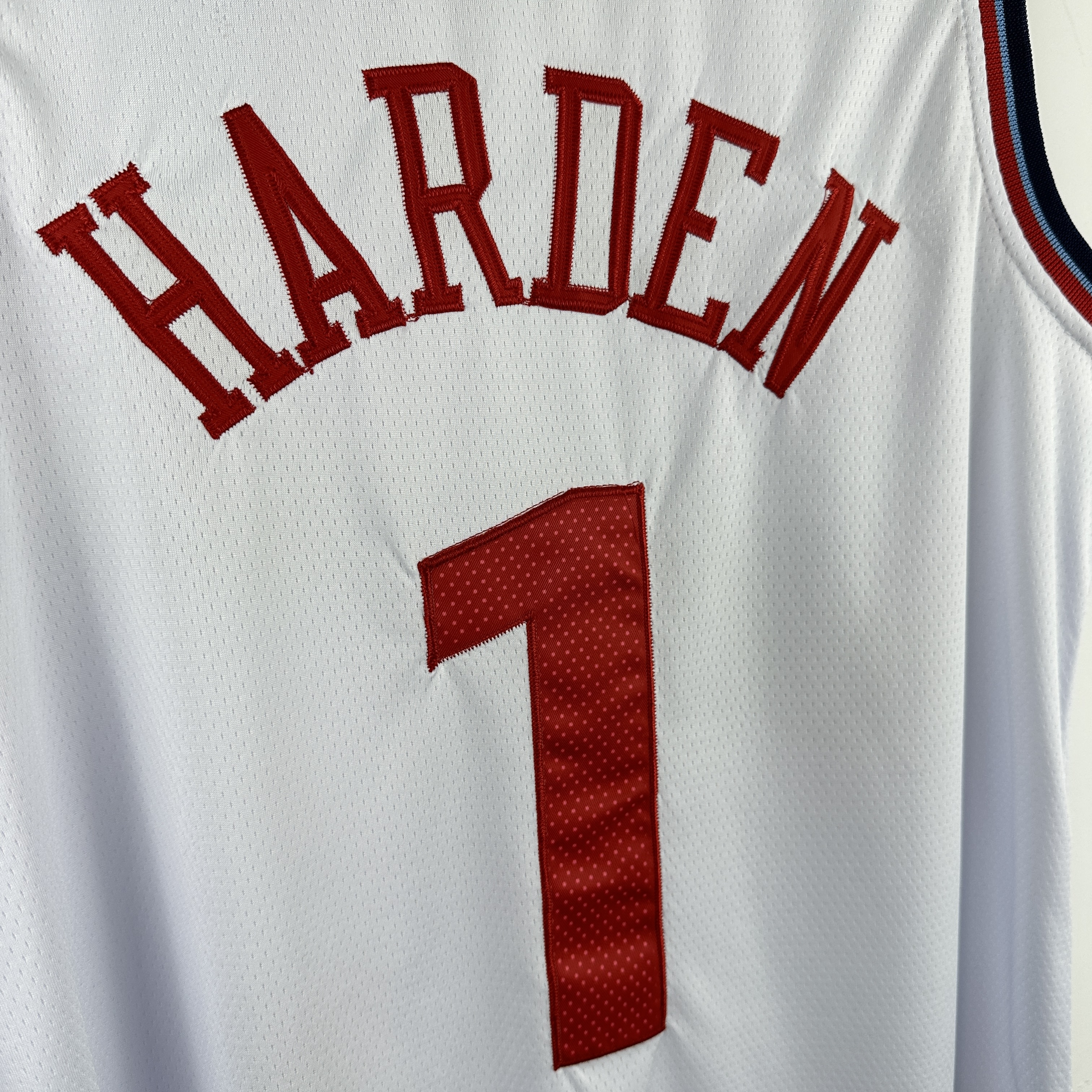 Embroidery 25th season Clippers White No. 1 Harden