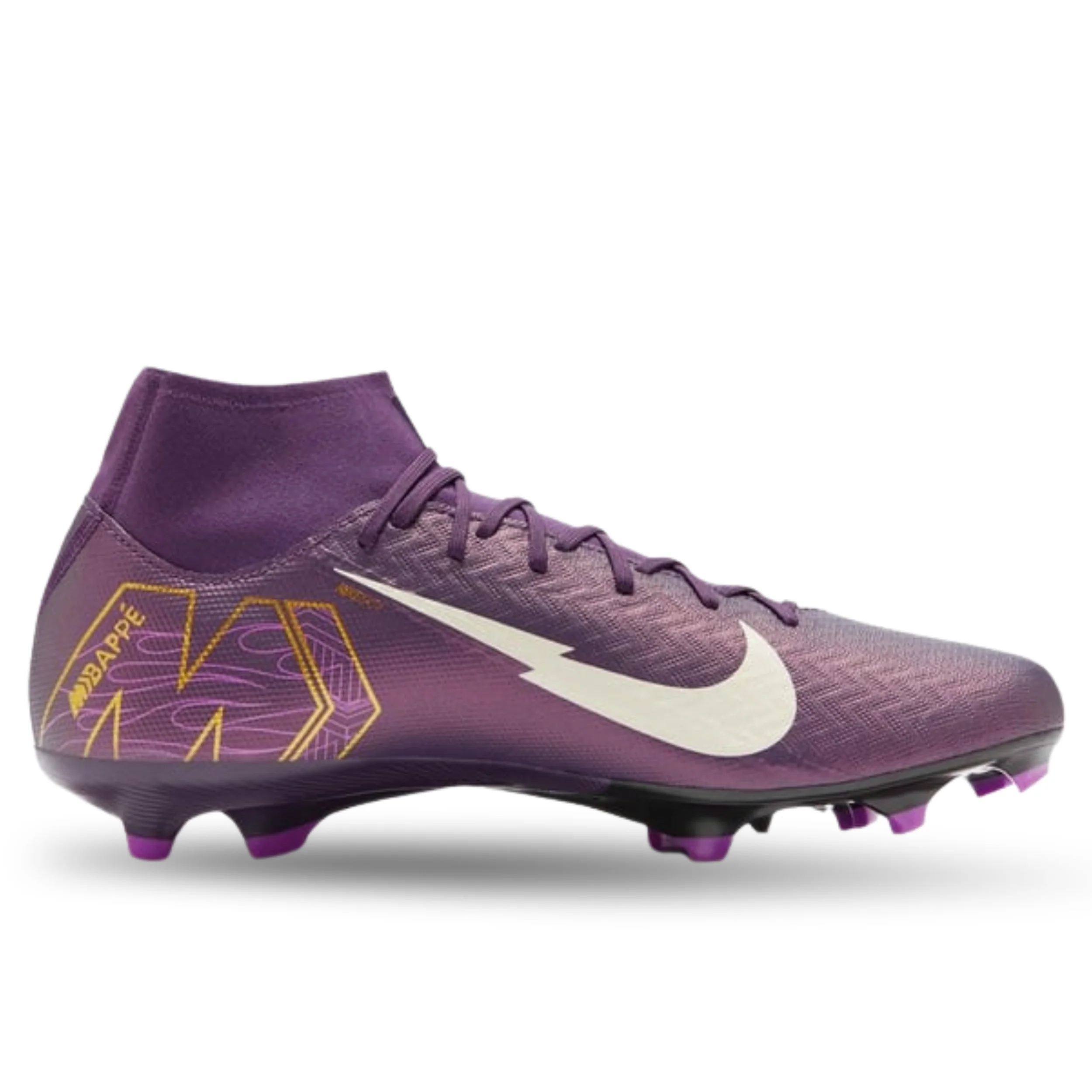 Nike Zoom Superfly 10 Academy Kylian Mbappe KM FG/MG Soccer Cleats (Grand Purple/Pale Ivory)