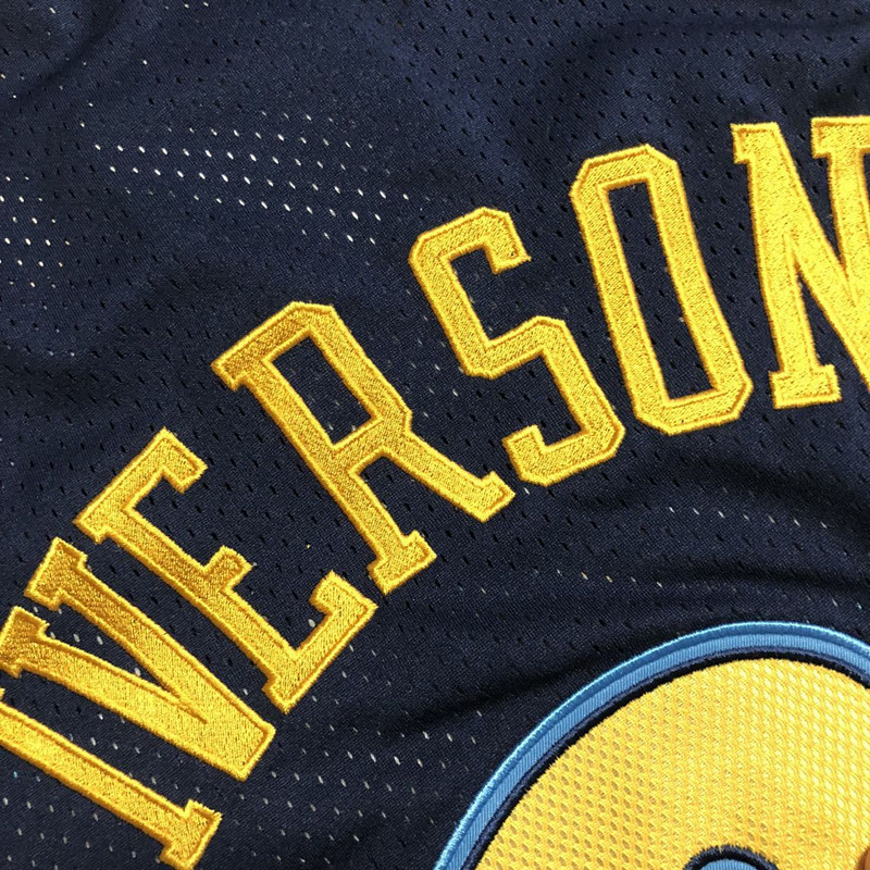 Allen Iverson Denver Nuggets Black and blue 3 MN