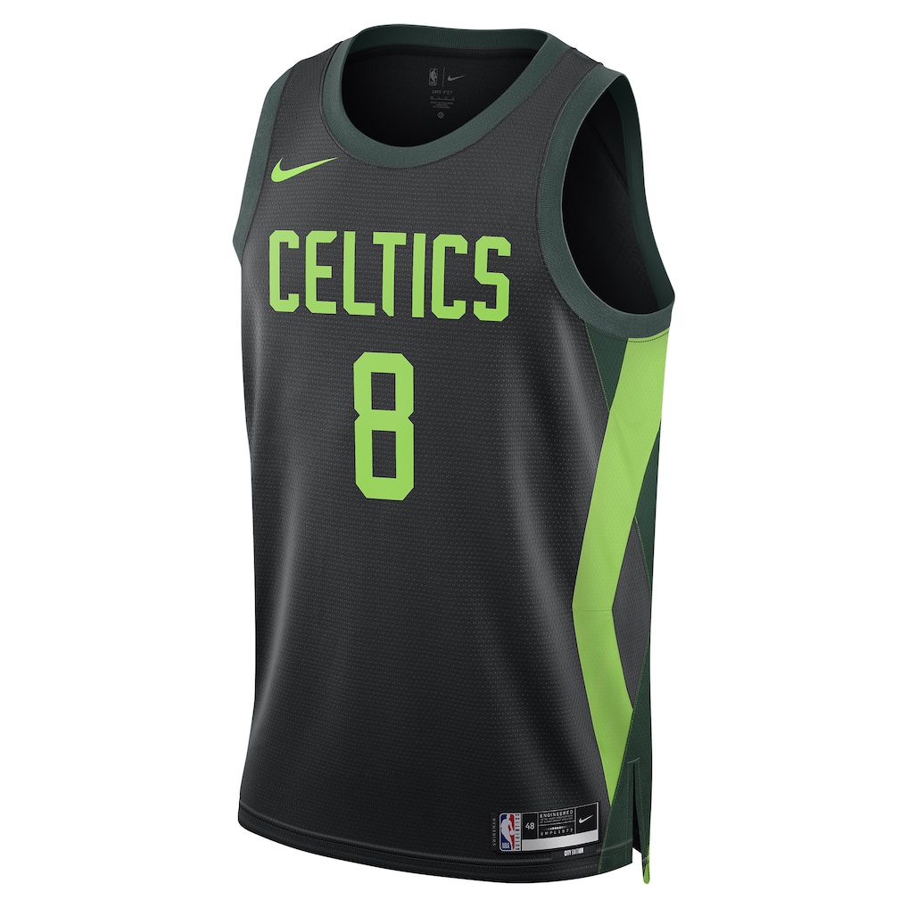 Unisex Boston Celtics Kristaps Porzingis  Black 2024/25 Swingman  Jersey - City Edition