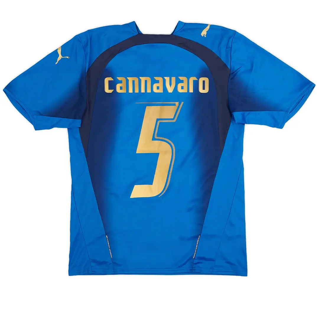 CANNAVARO #5 Italy 2006 Home Retro Football Jersey