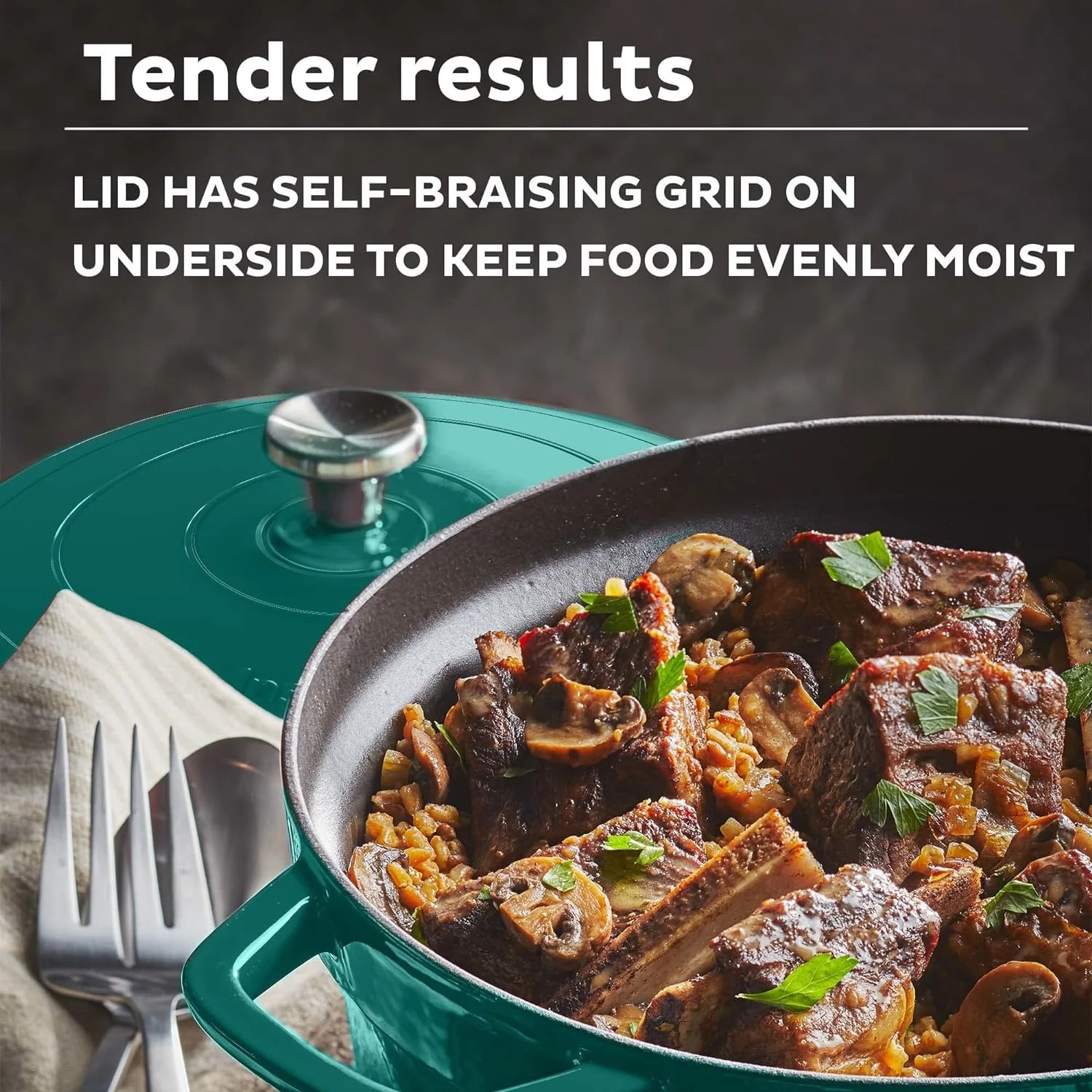 Instant Electric Round Dutch Oven, 6-Quart 1500W, From the Makers of Instant Pot, 5-in-1: Braise, Slow Cook, Sear/Saut��, Cooking Pan, Food Warmer, Enameled Cast Iron, Included Recipe Book, Green