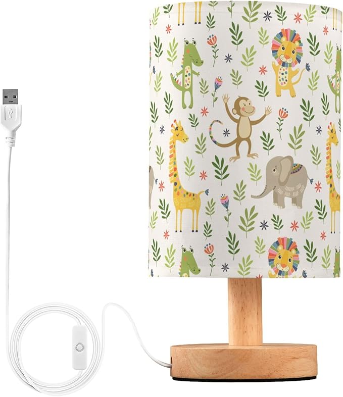 Jungle Animal Pattern Table Lamp