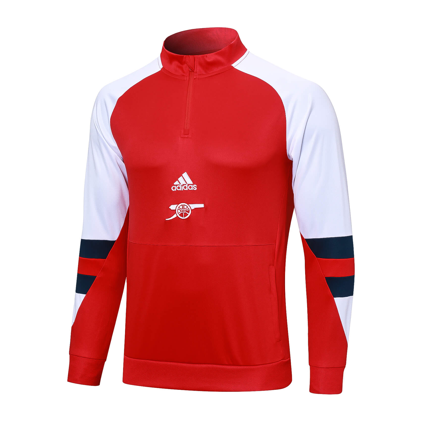 2023/2024 Arsenal Half-Pull Training Suit Red-White Football Shirt 1:1 Thai Quality