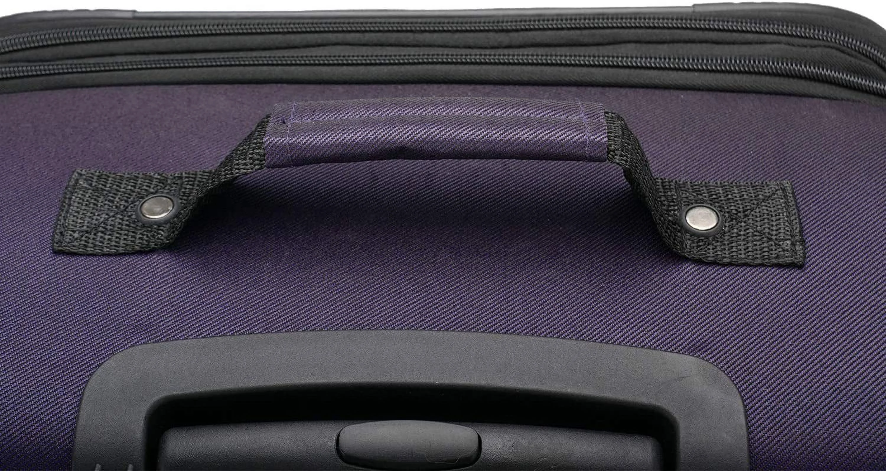 U.S. Traveler Aviron Bay Expandable Softside Luggage Set with Spinner Wheels, Navy, 2-Piece (23/31)