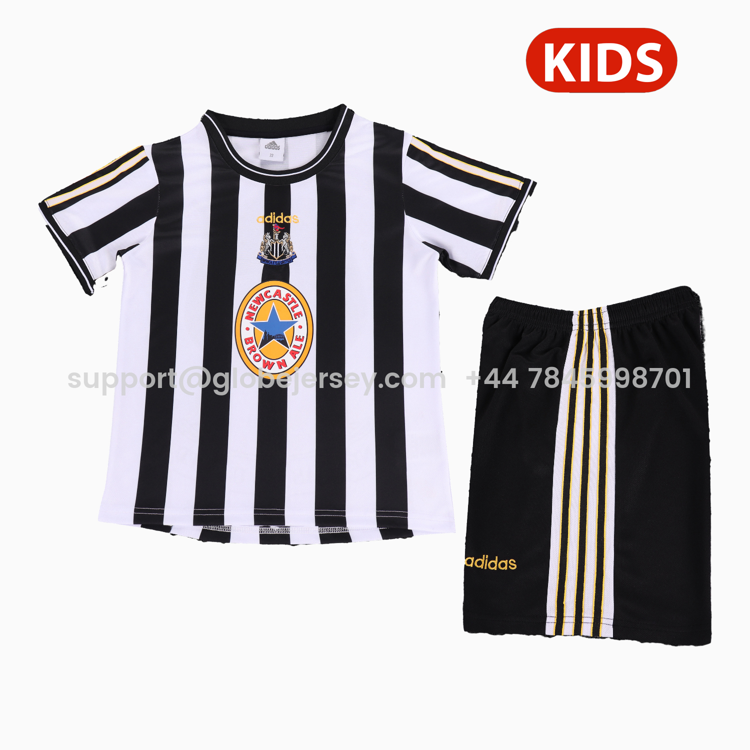 Retro Newcastle United 1997-99 Home Kids Kit