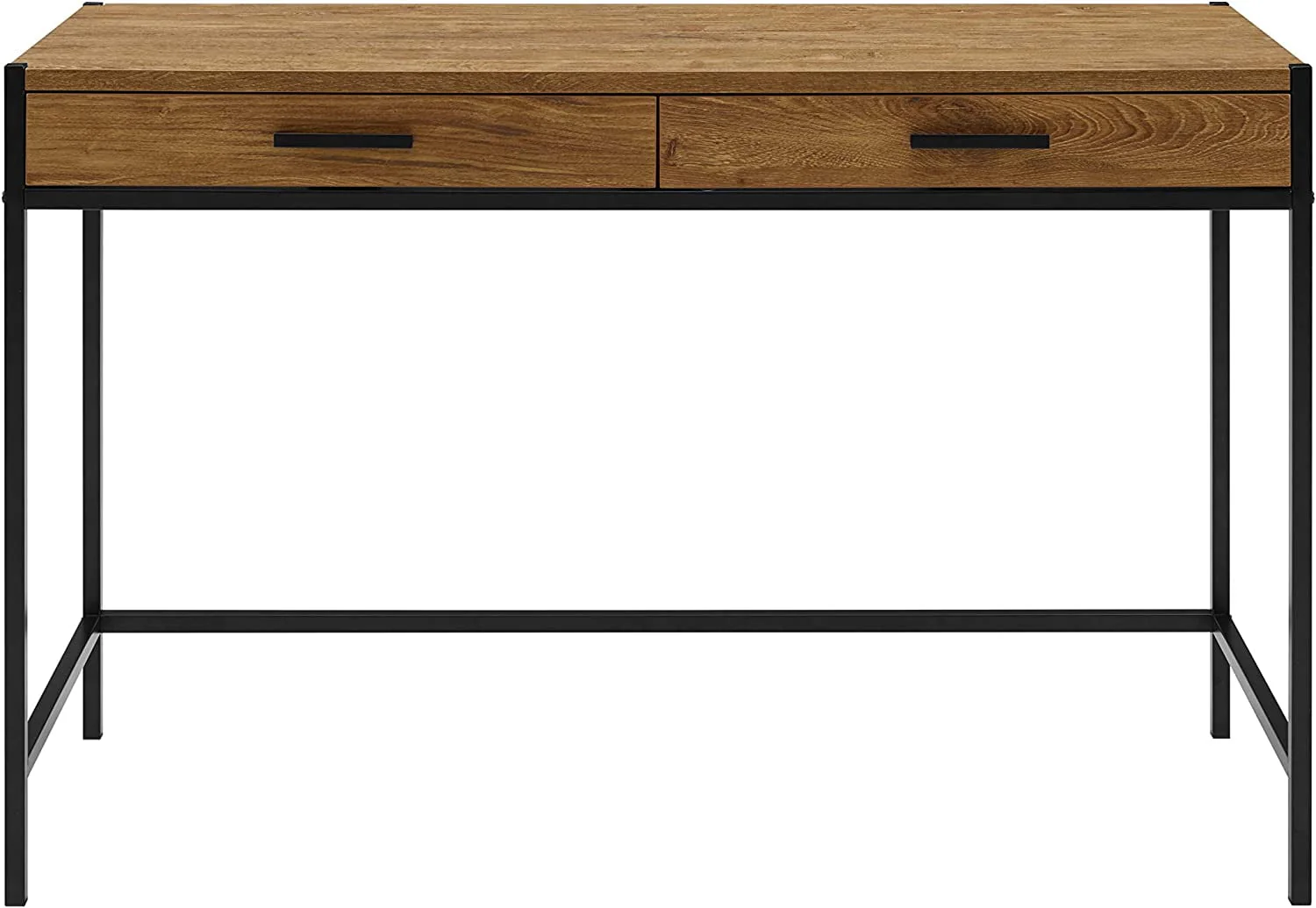 Caffoz Home Office 2-drawer Writing Desk Oak Brown