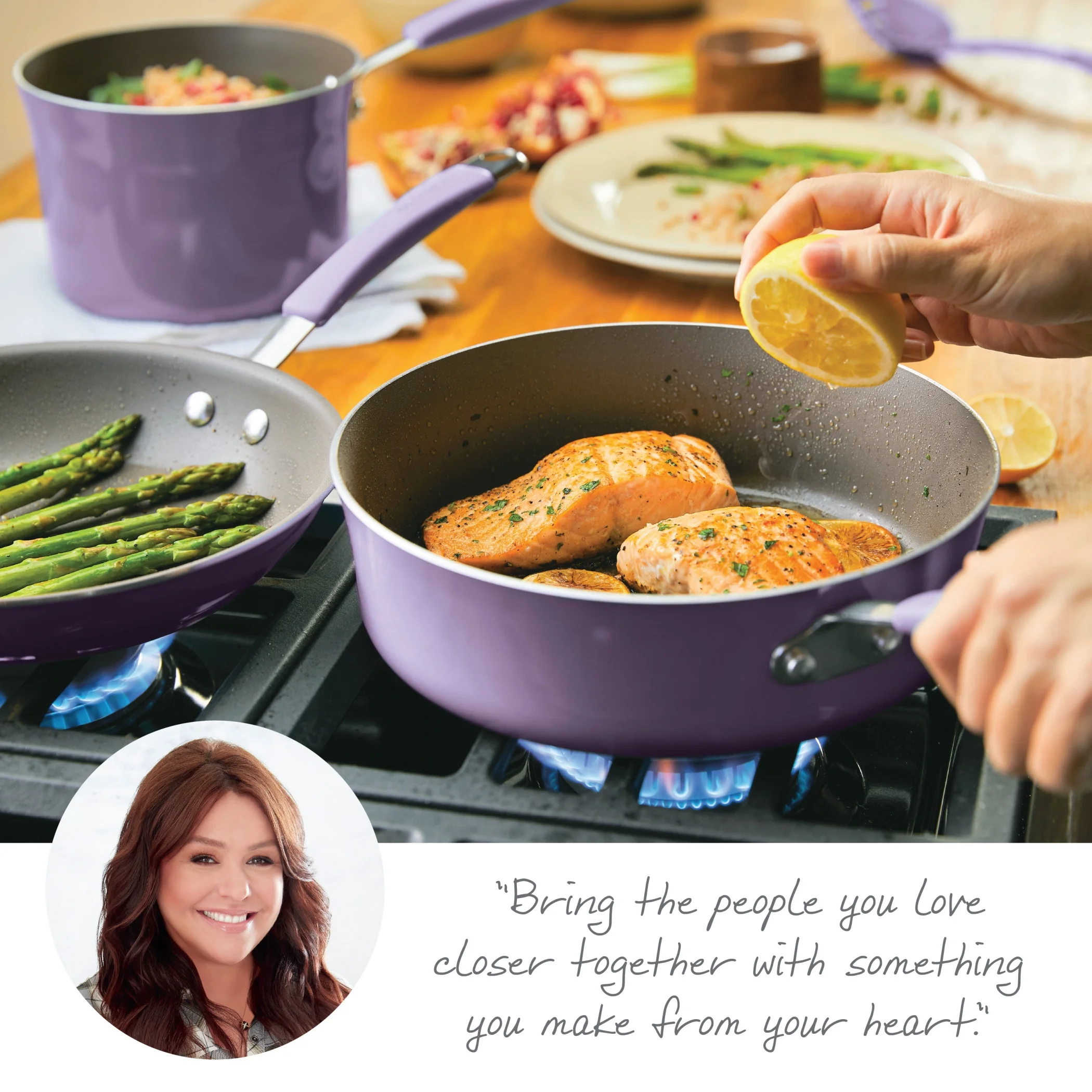Rachael Ray 12-Piece Cucina Nonstick Pots and Pans Set, Cookware, Set Cranberry