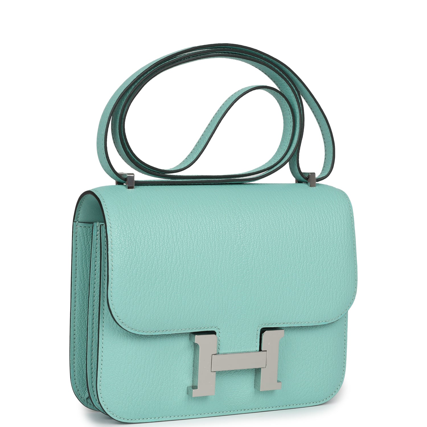 Constance 18 Aqua Chevre Palladium Hardware