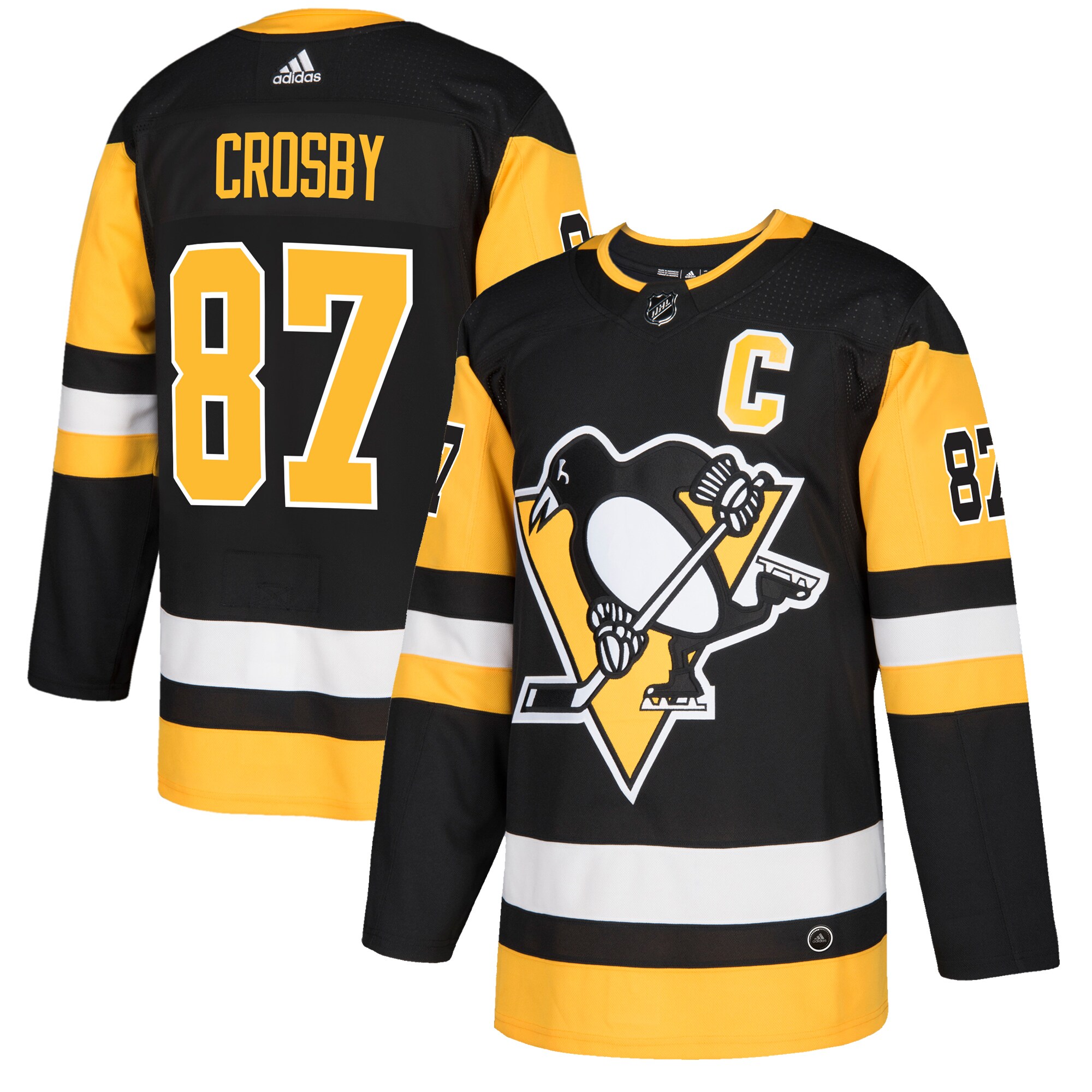 Sidney Crosby Pittsburgh Penguins  Captain Patch    Jersey – Black