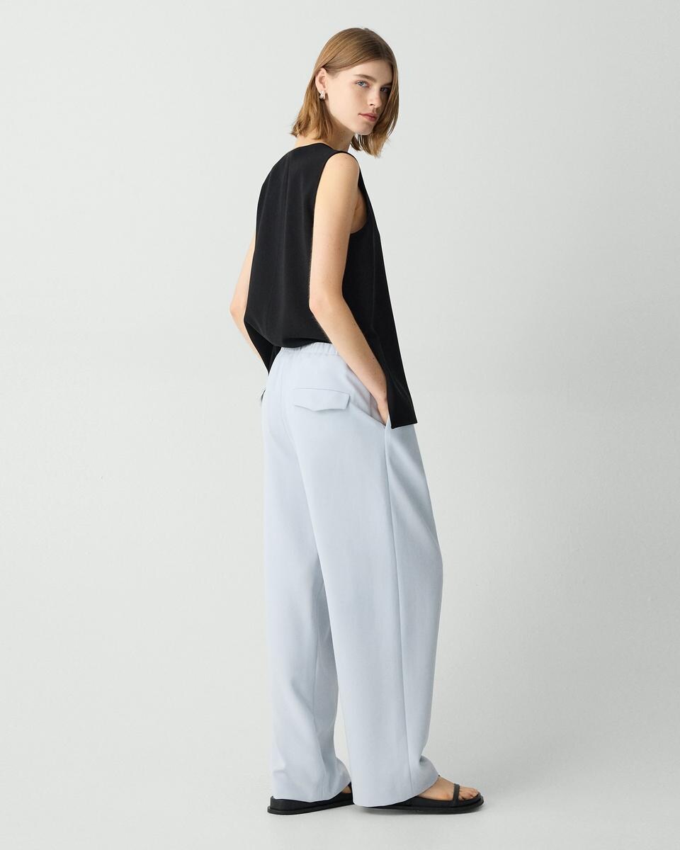28'' Pleated Pull-On Pant in Admiral Crepe