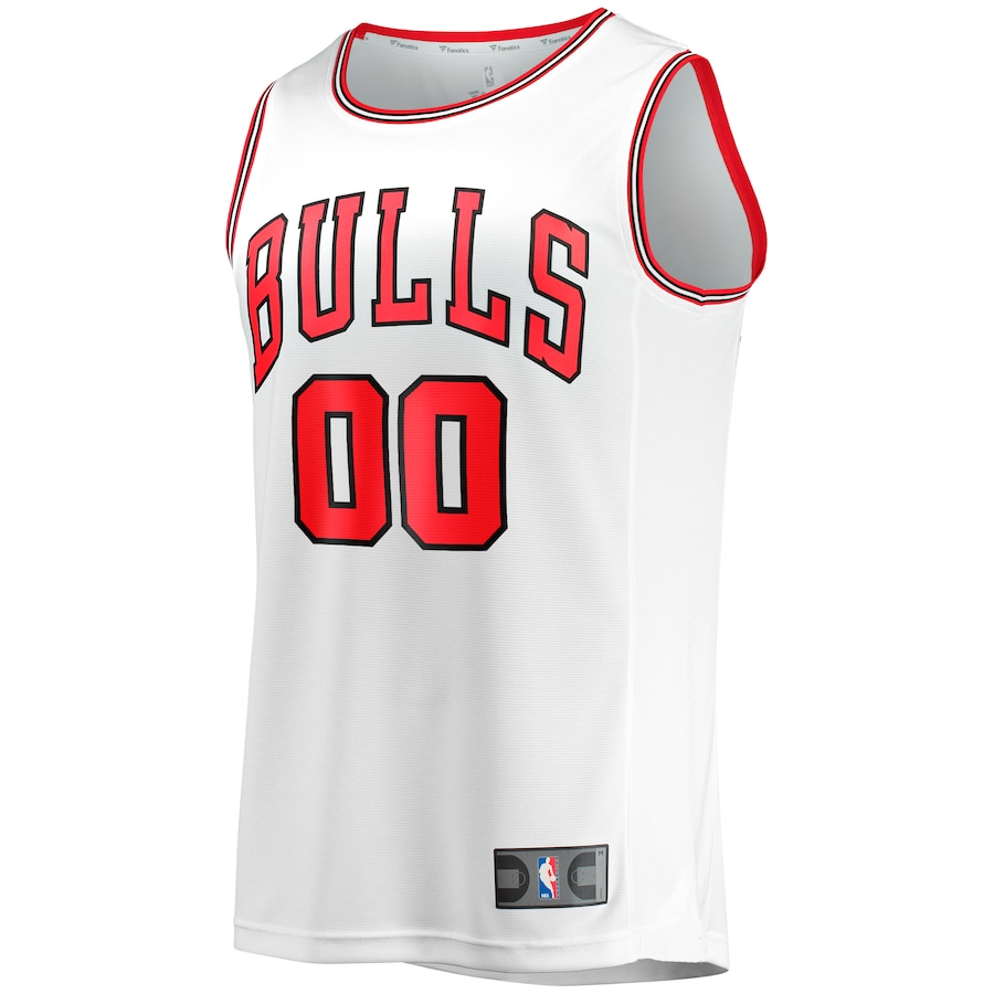 Youth Chicago Bulls Fanatics White Fast Break Replica Custom Jersey - Association Edition