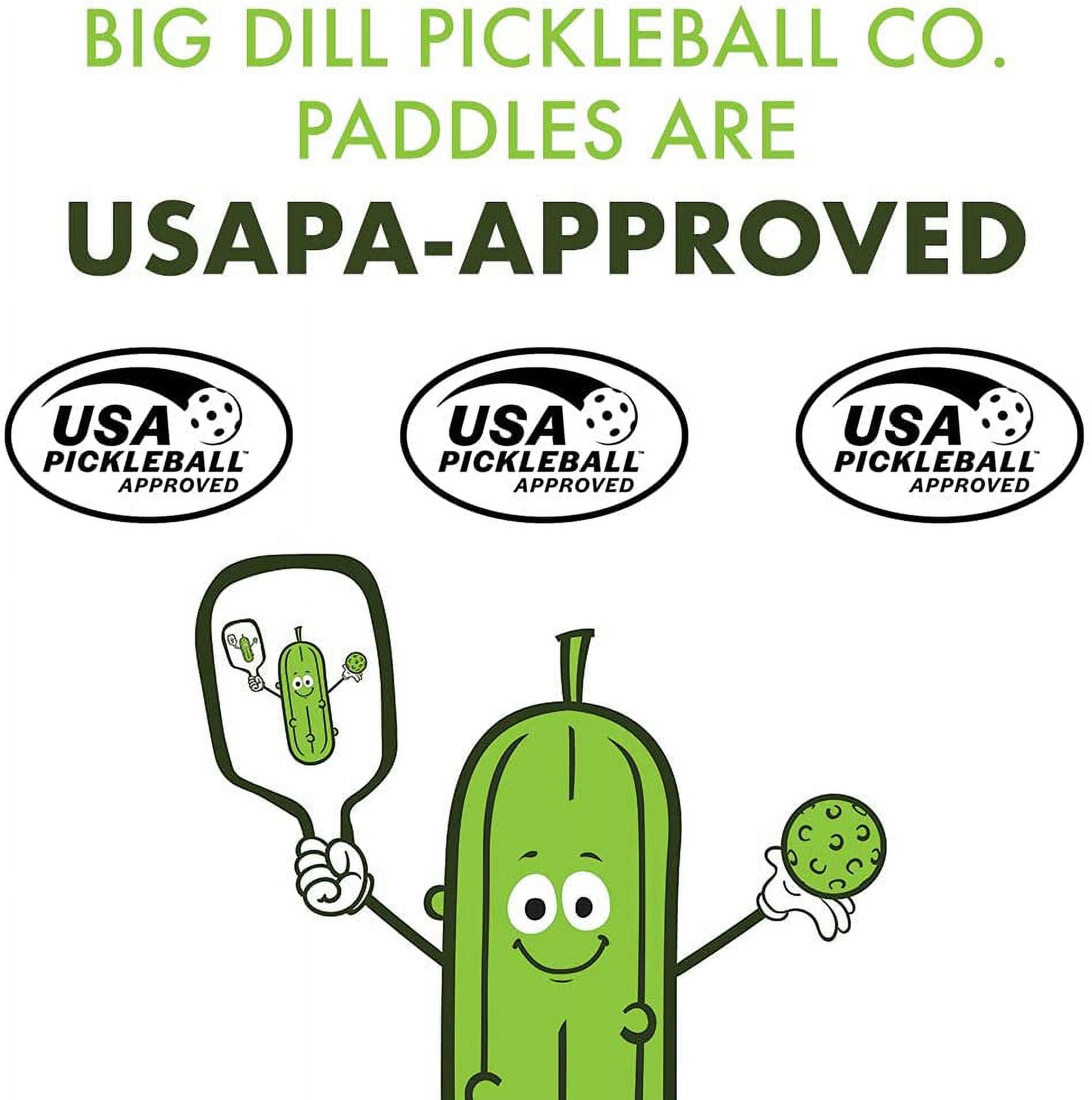 Big Dill Pickleball Co. Infinity Fiberglass Pickleball Paddles Set of 2 Paddles with Covers, 2 Pickleballs & Bag — Top-Rated Pickleball Set