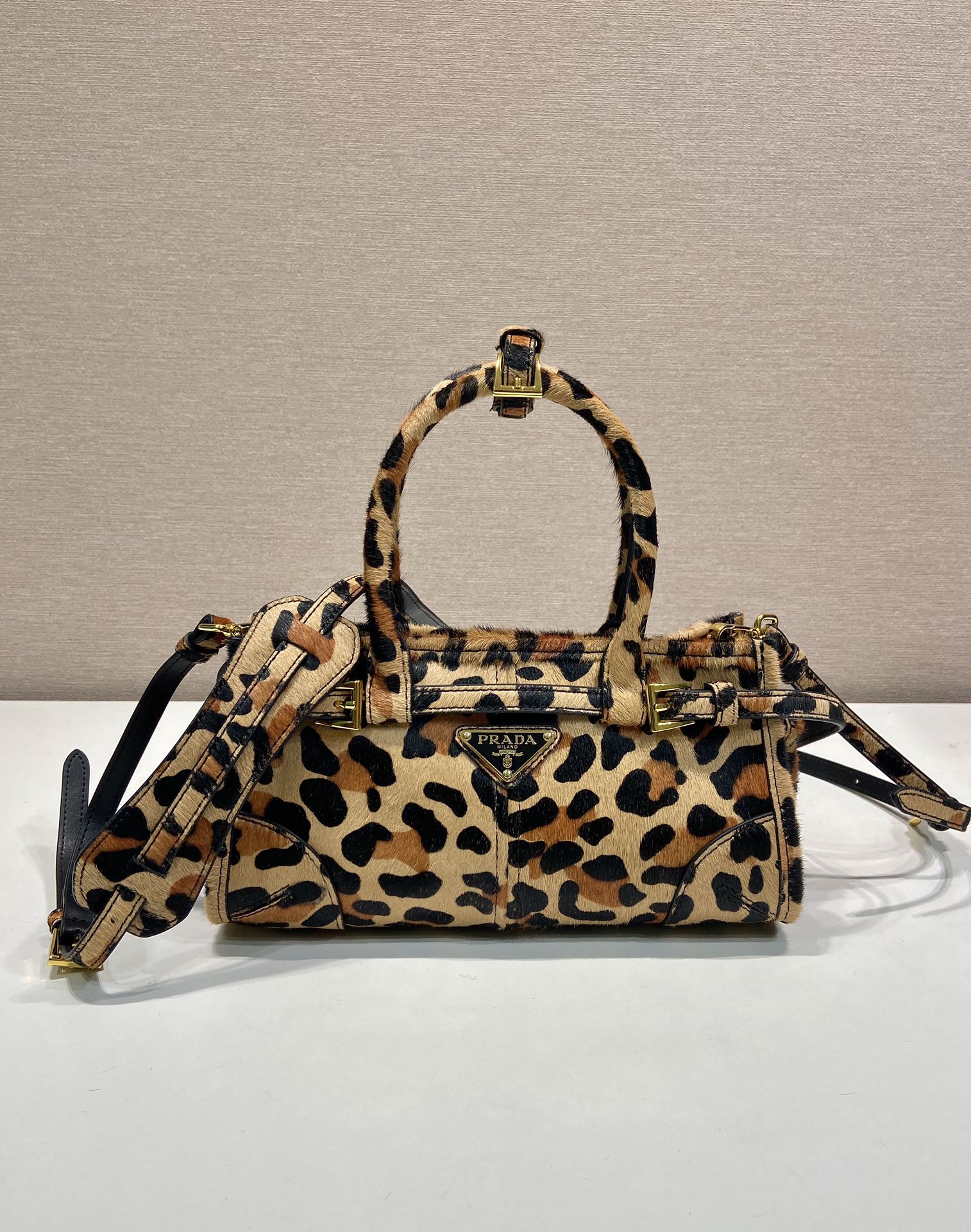 Prada Bonnie Mini Handbag Leopard