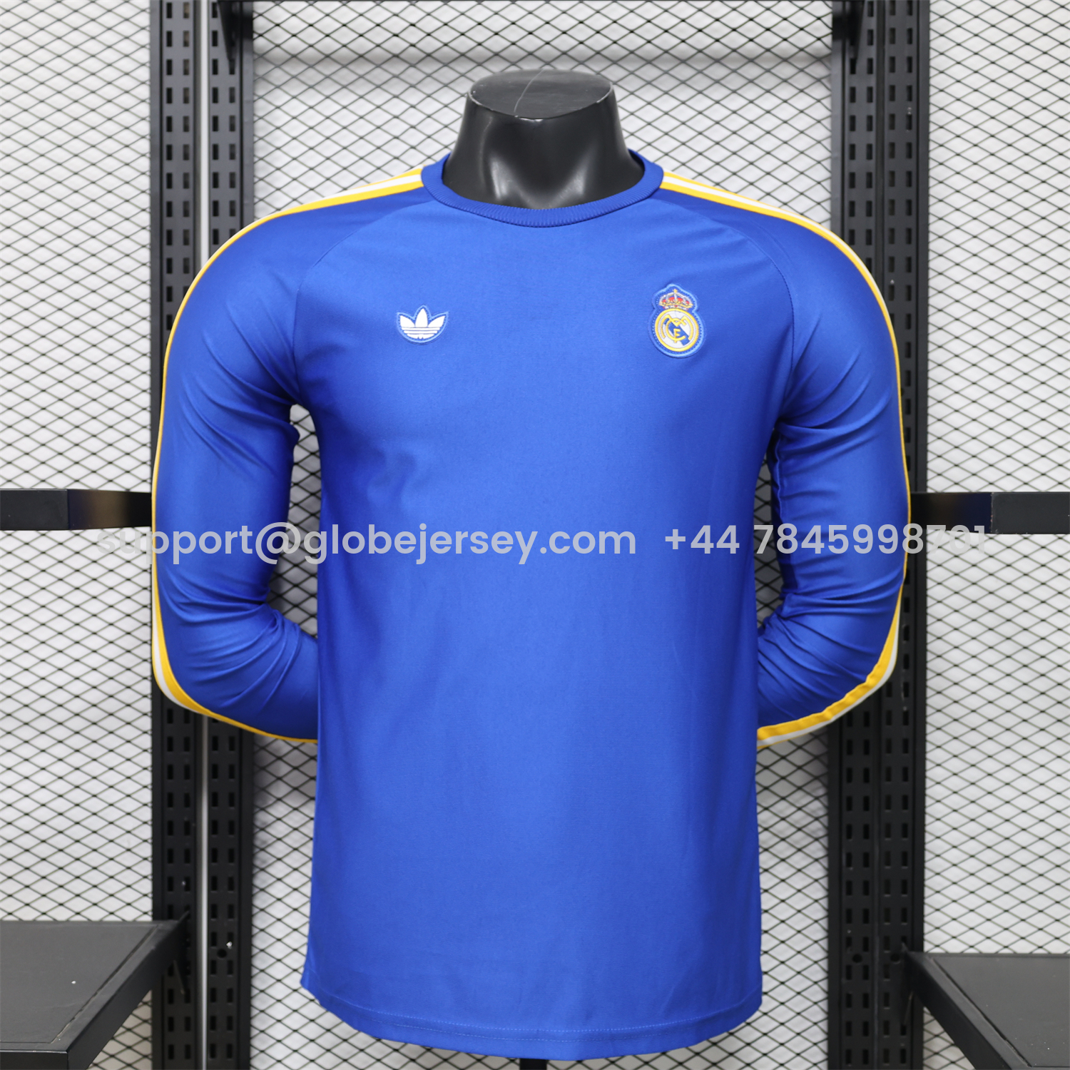 Real Madrid 26-27 Blue Casual Long Sleeves Jersey - Player Version