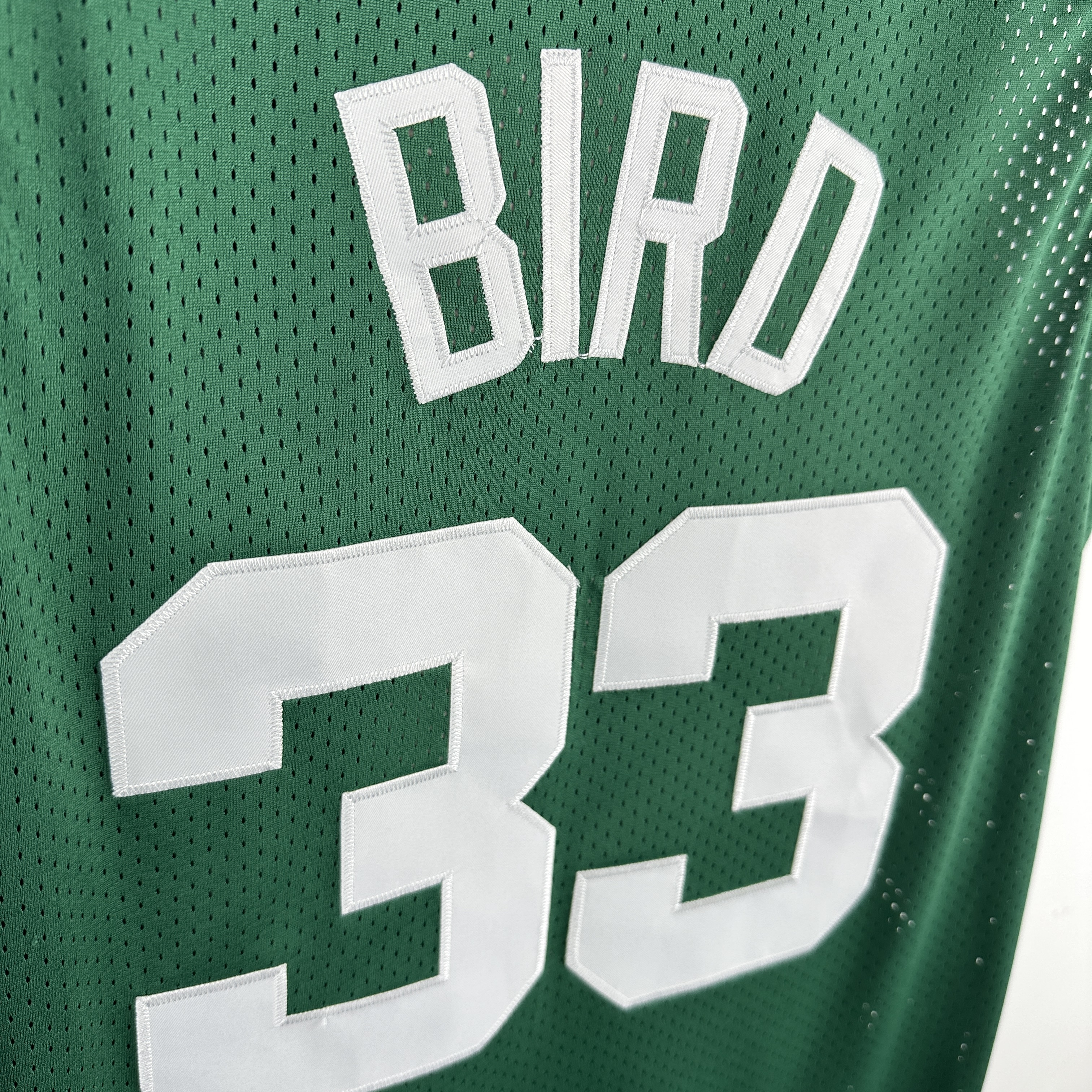 Embroidered MN Retro Jersey Celtics 85/86 Season Green No. 33 Bird