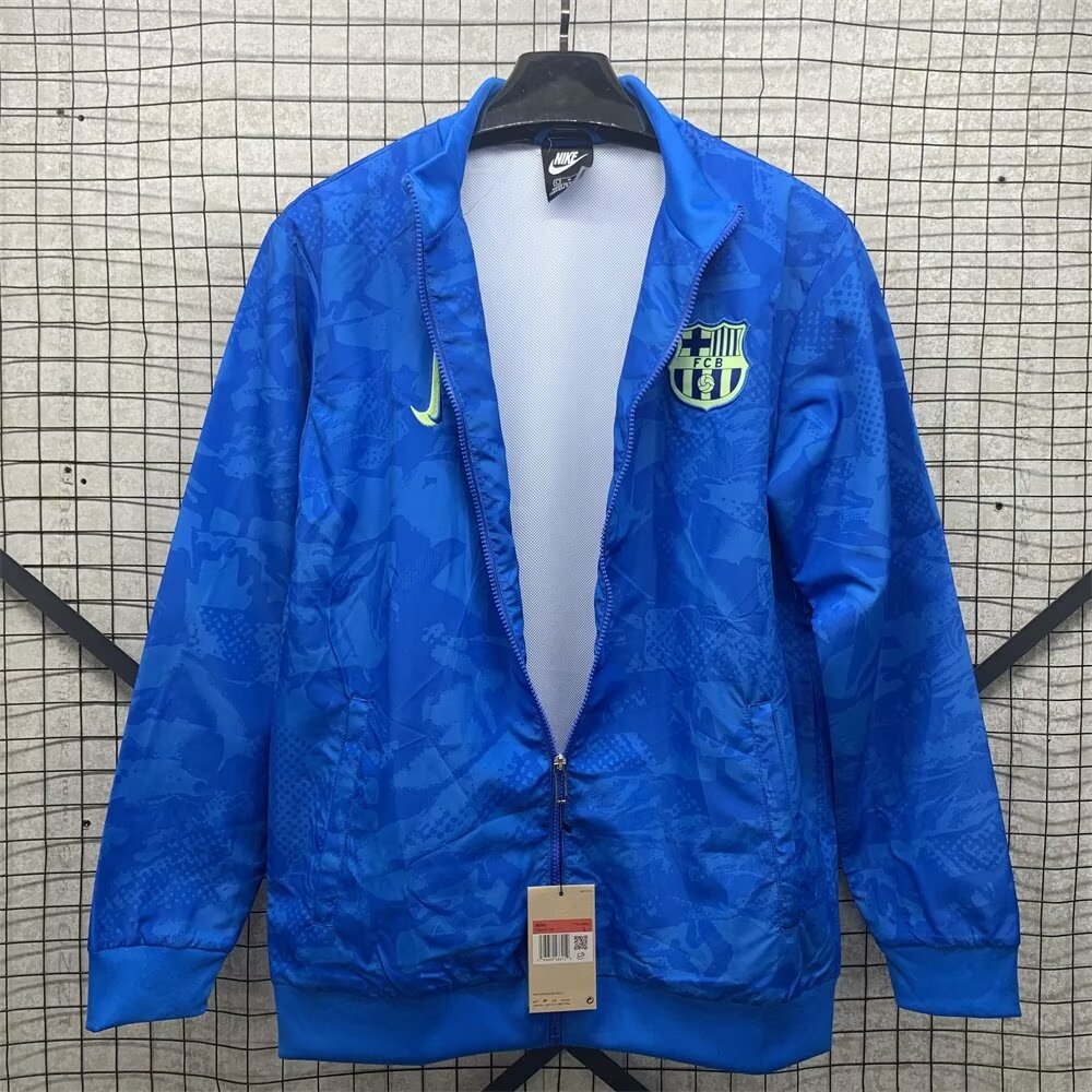 2024/2025 Barcelona Windbreaker Blue Jersey 1:1 Thai Quality