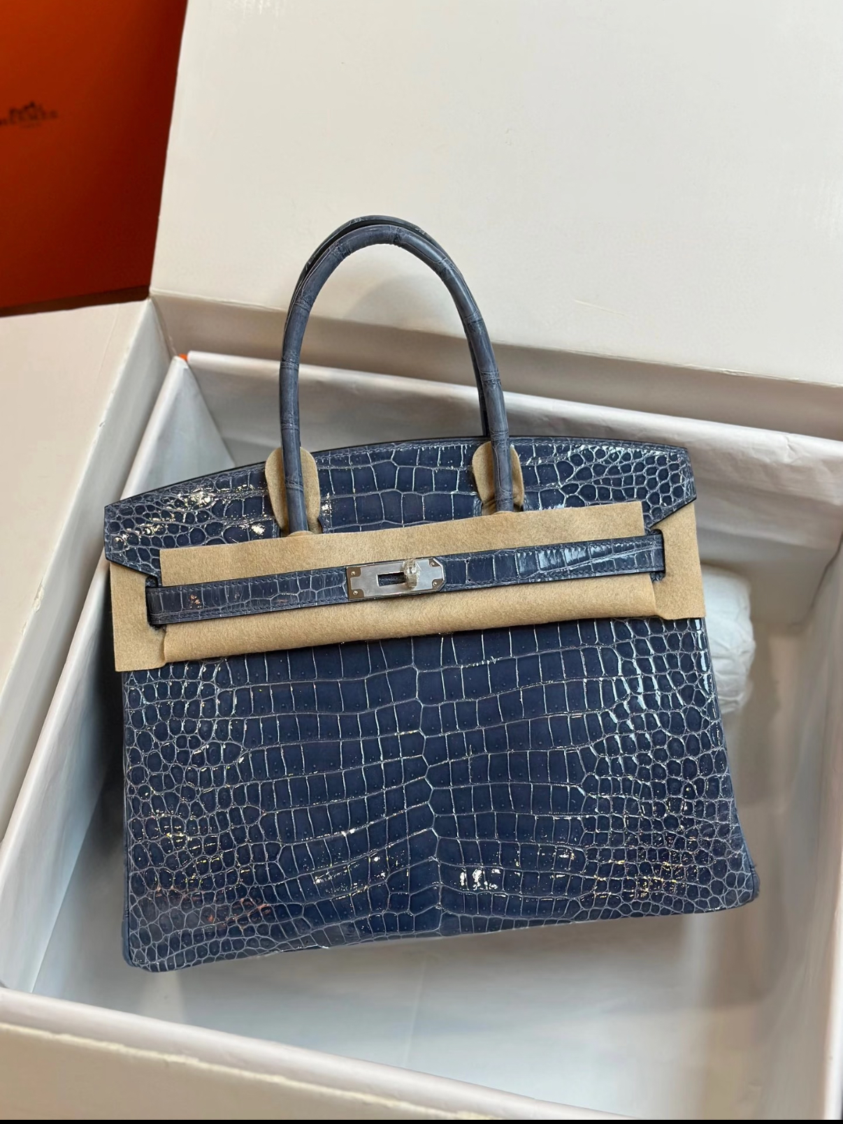 Hermes Kelly Sellier 25 Beton Ostrich Palladium Hardware