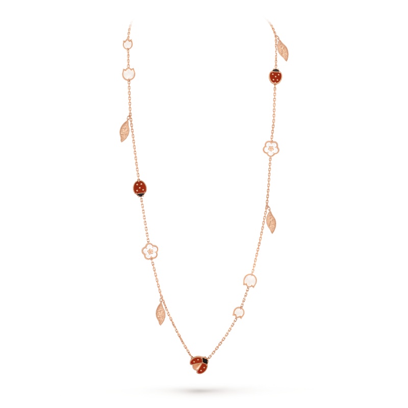 Lucky Spring long necklace, 15 motifs