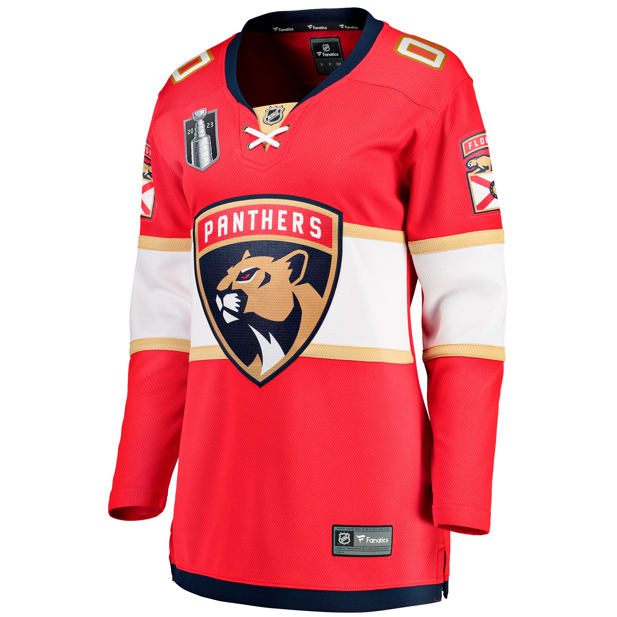 Florida Panthers Fanatics Women’s 2023 Stanley Cup Final Home Breakaway Custom Jersey – Red