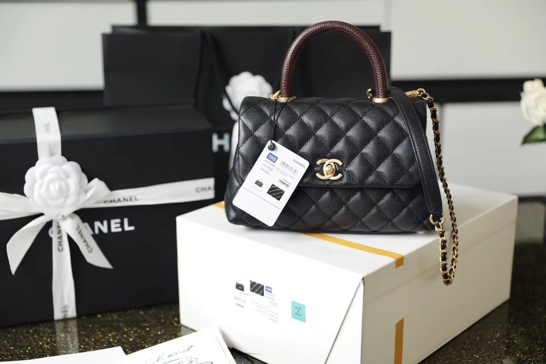 [10A] Chanel Flap Bag With Top Handle Bag