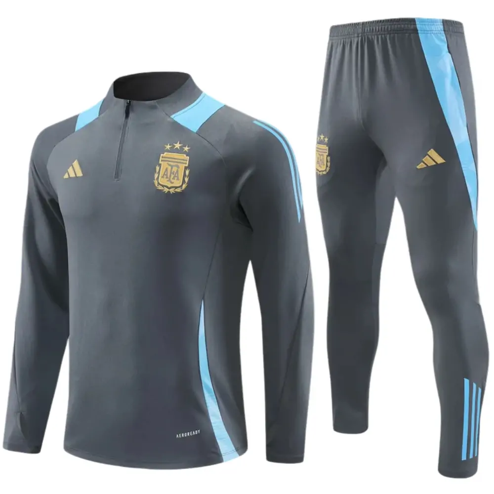 2024-25 New Season - Argentina Dark Grey [Small Adidas Edition] - Children - Training Suit