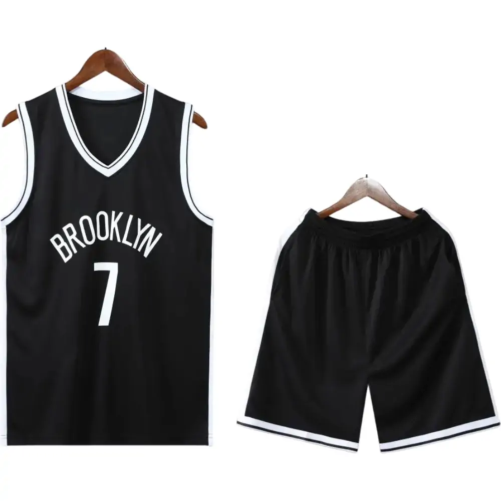 Nets basketball uniform black suit No. 7 Durant