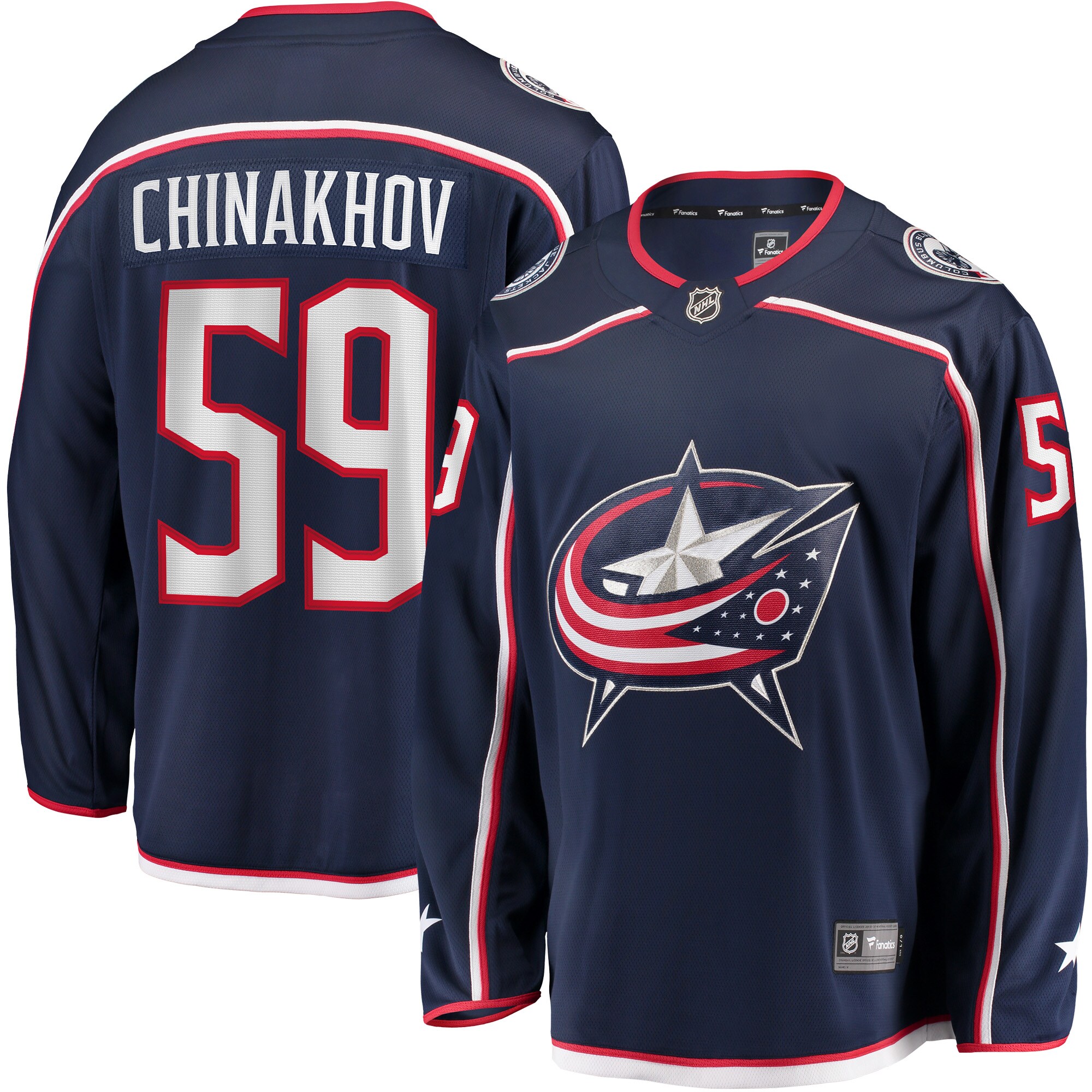 Yegor Chinakhov Columbus Blue Jackets Fanatics Home Breakaway   Jersey – Navy