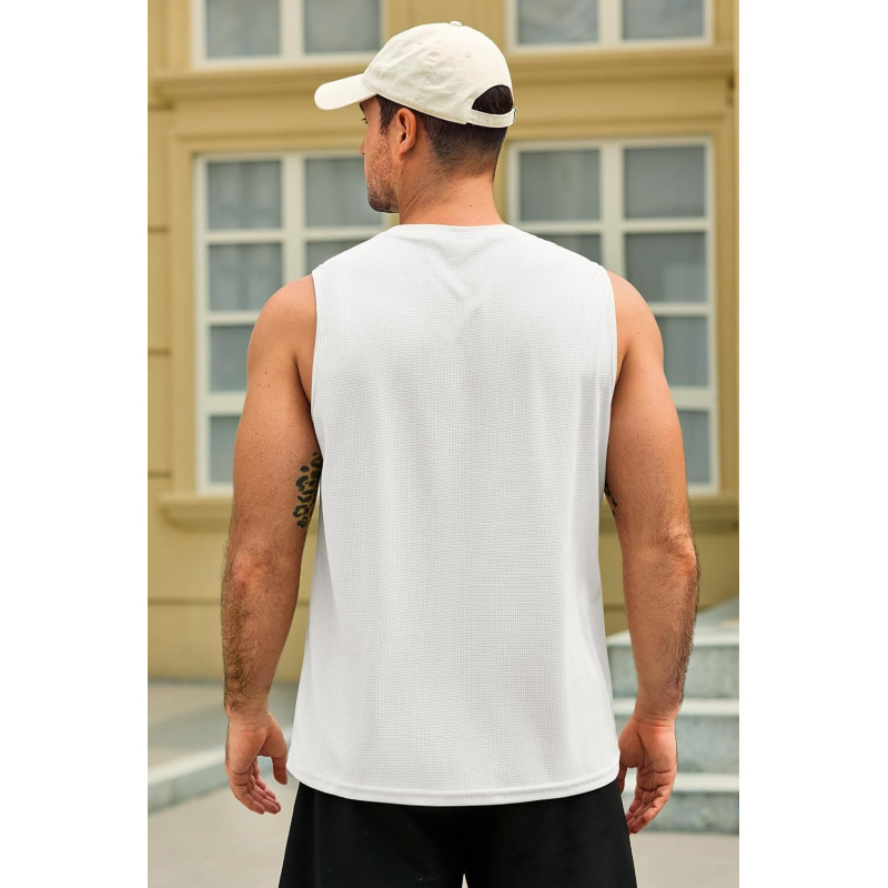 Men's Casual Tank Tops Waffle Knit Sleeveless