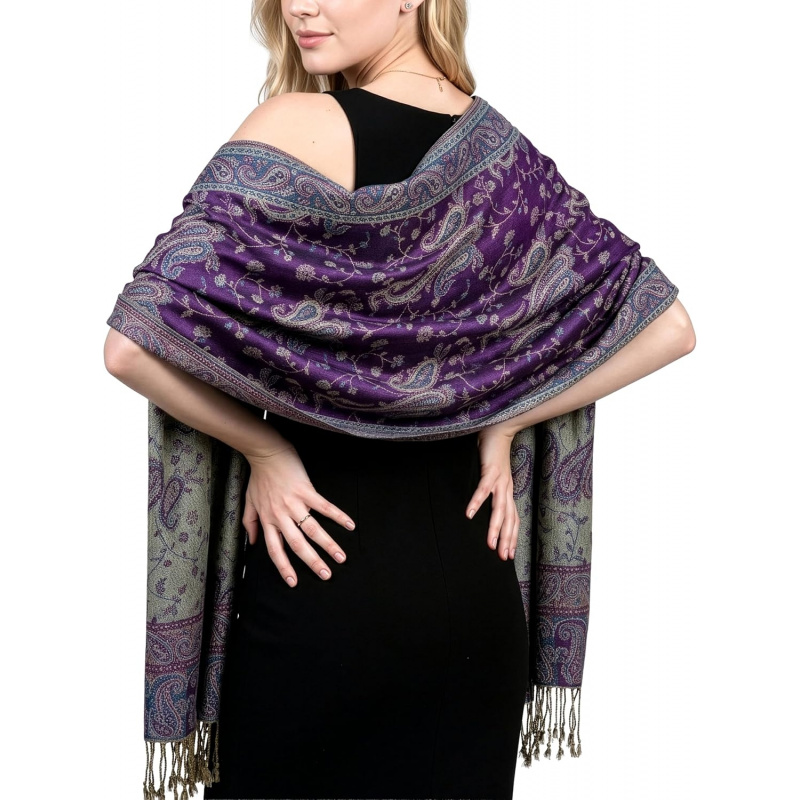 Reversible Paisley Pashmina Rave Scarf