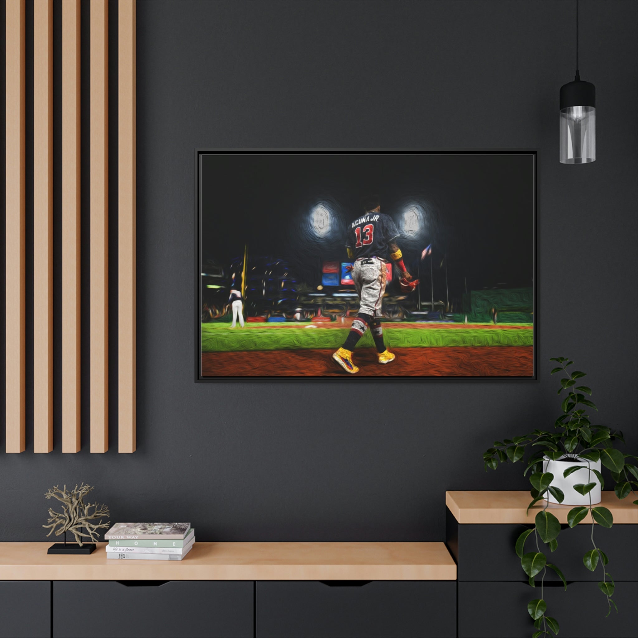 Ronald Acuna Atlanta Braves Future Star Premium Wall Art Framed Canvas