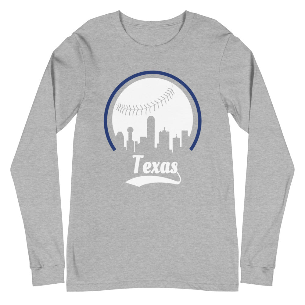 Unisex Texas Rangers Baseball Long Sleeve Tee Shirt
