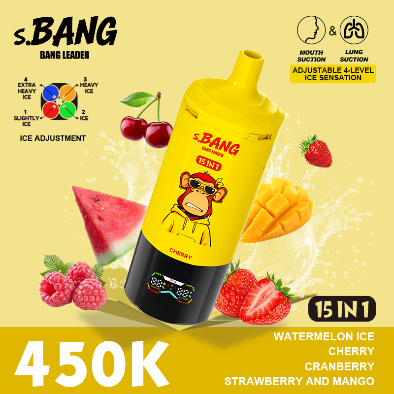 BANG 450 000 potahů (15v1) | E-cigareta s nastavitelným chlazením