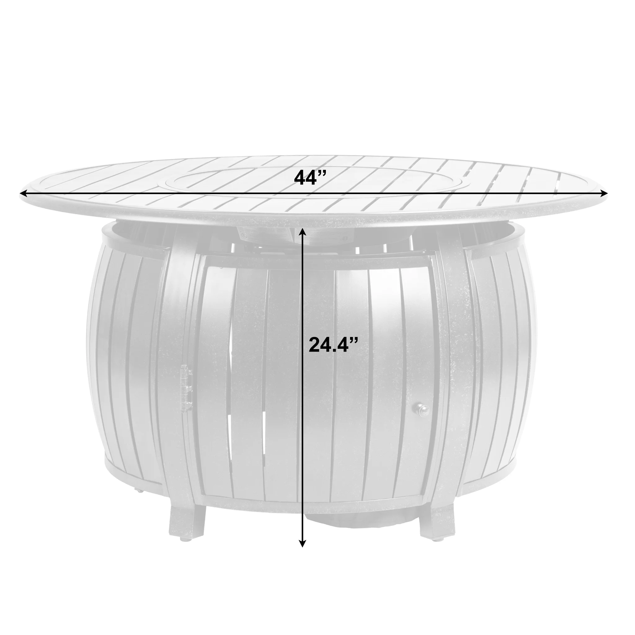 Fire Sense Copper Aluminum Gas Fire Pit Table Multi-Functional with Fire Bowl Lid, Bronze Finish-44