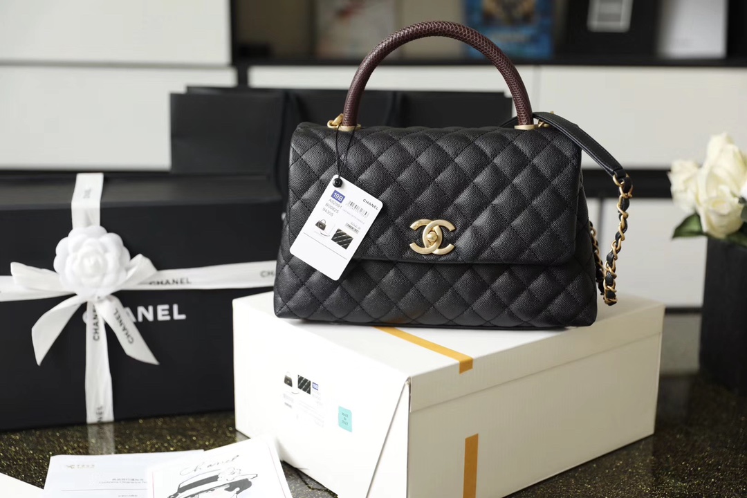 [10A] Chanel Flap Bag With Top Handle Bag