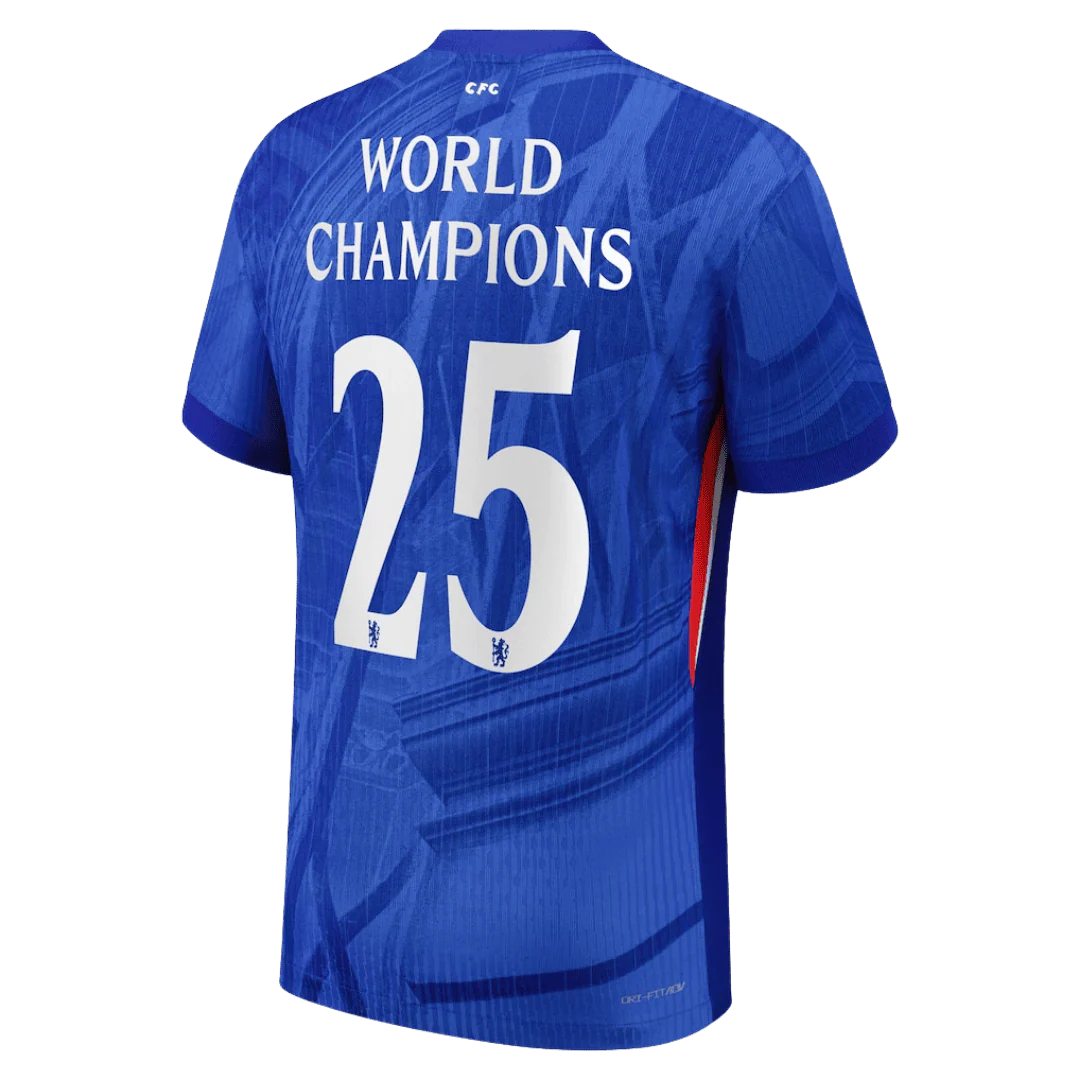 WORLD CHAMPIONS #25 Chelsea Home Player Version Soccer Jersey 2025/26