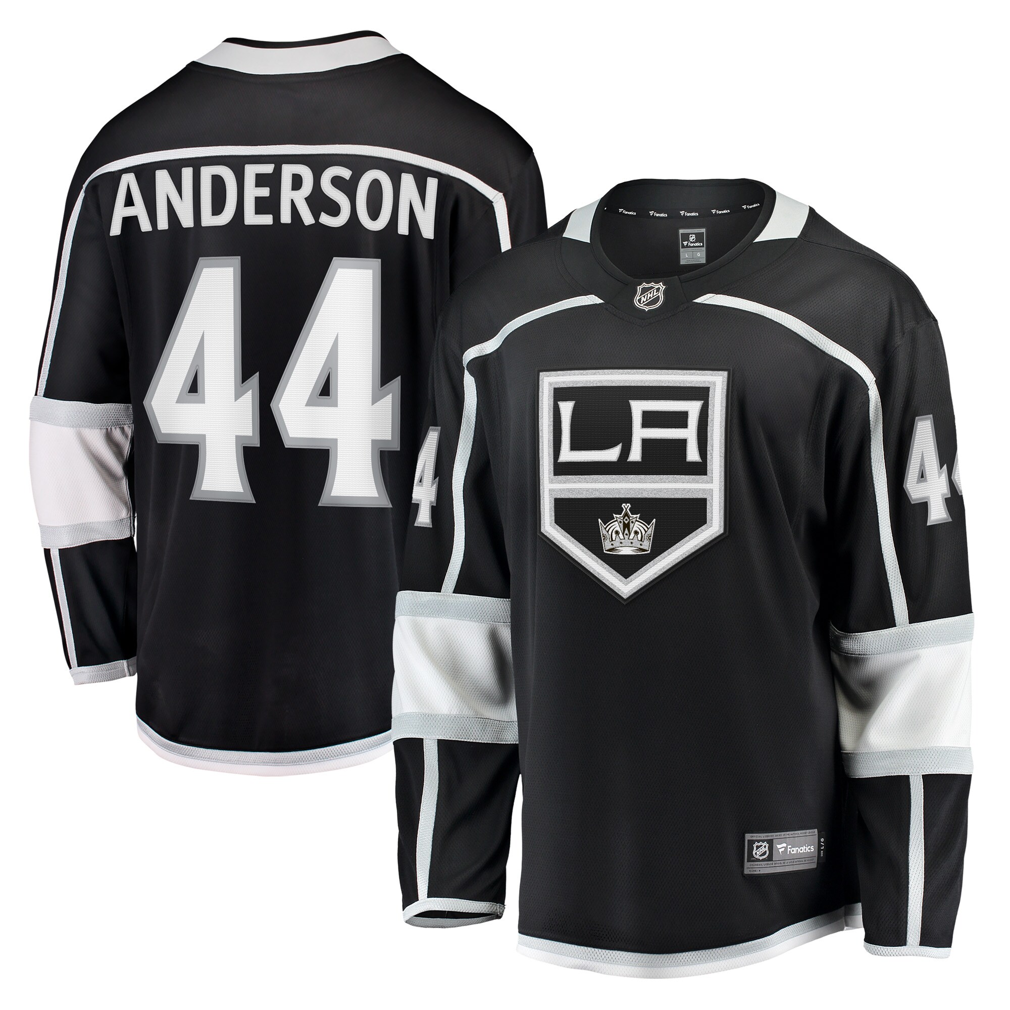 Mikey Anderson Los Angeles Kings Fanatics Home Breakaway   Jersey – Black