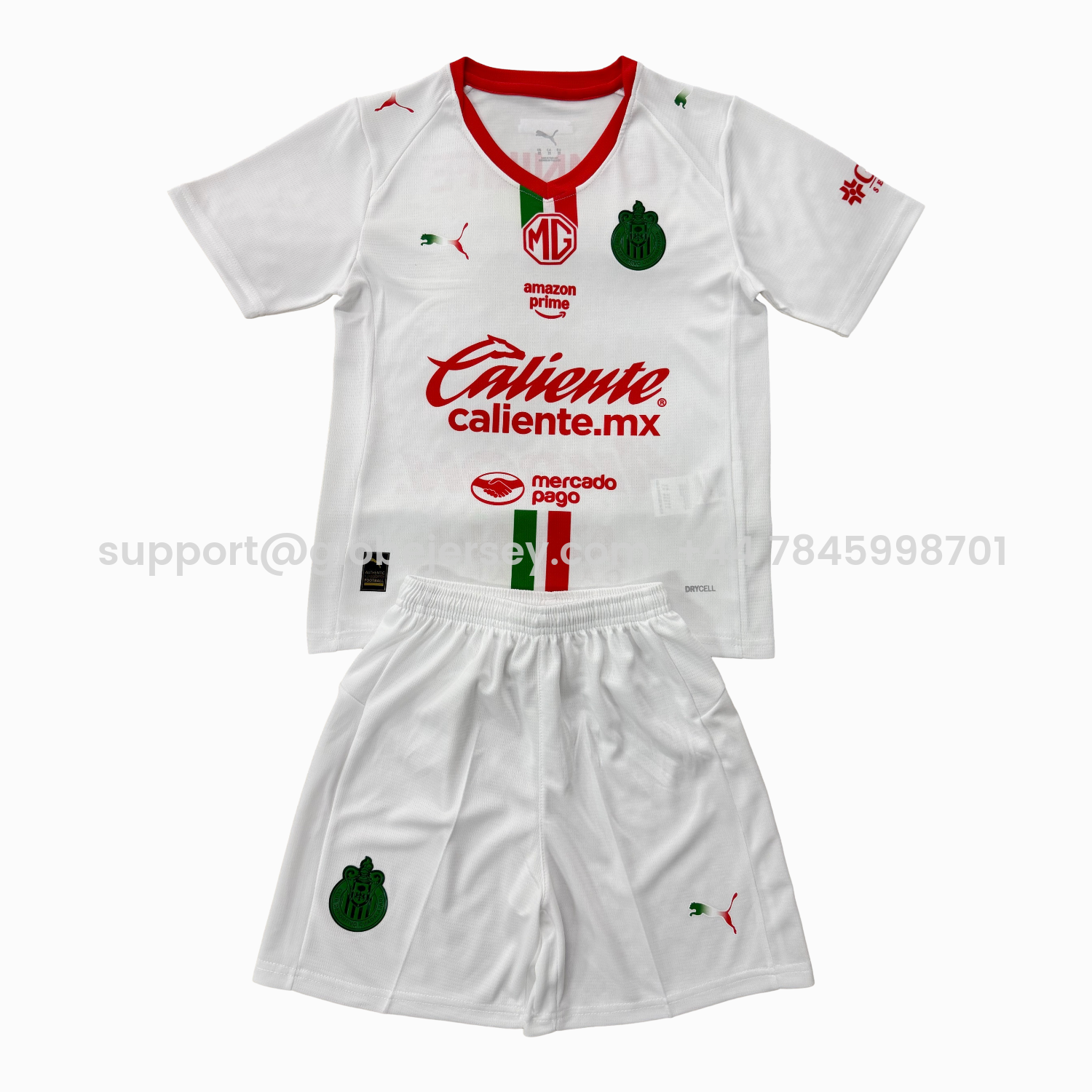 Chivas de Guadalajara 25-26 Away White Men's Adult Jersey Set - Fans Version