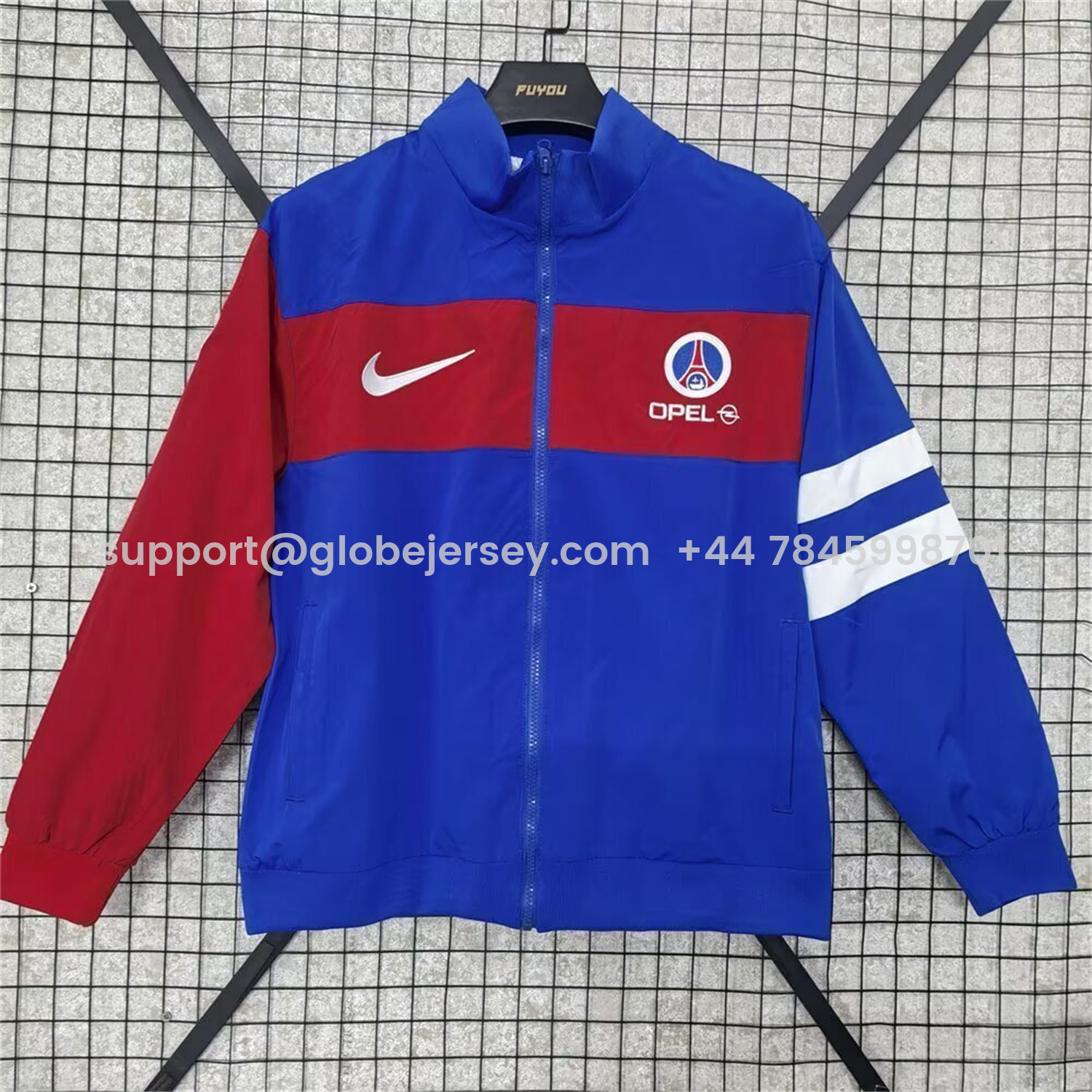 Retro Paris Saint-Germain PSG 1996-97 Red Blue Windbreaker Jacket