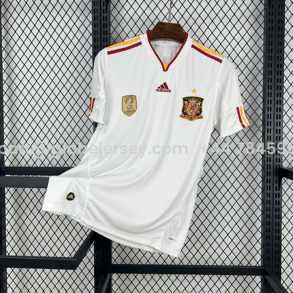 Retro Spain 2011 Away White Jersey