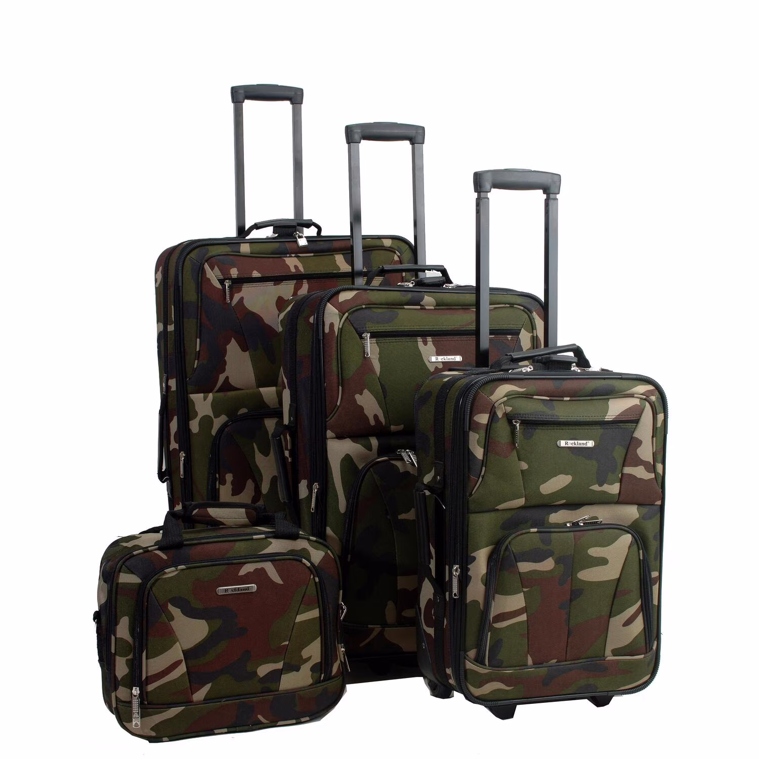 Rockland Luggage Journey 4 Piece Softside Expandable Luggage Set, F32