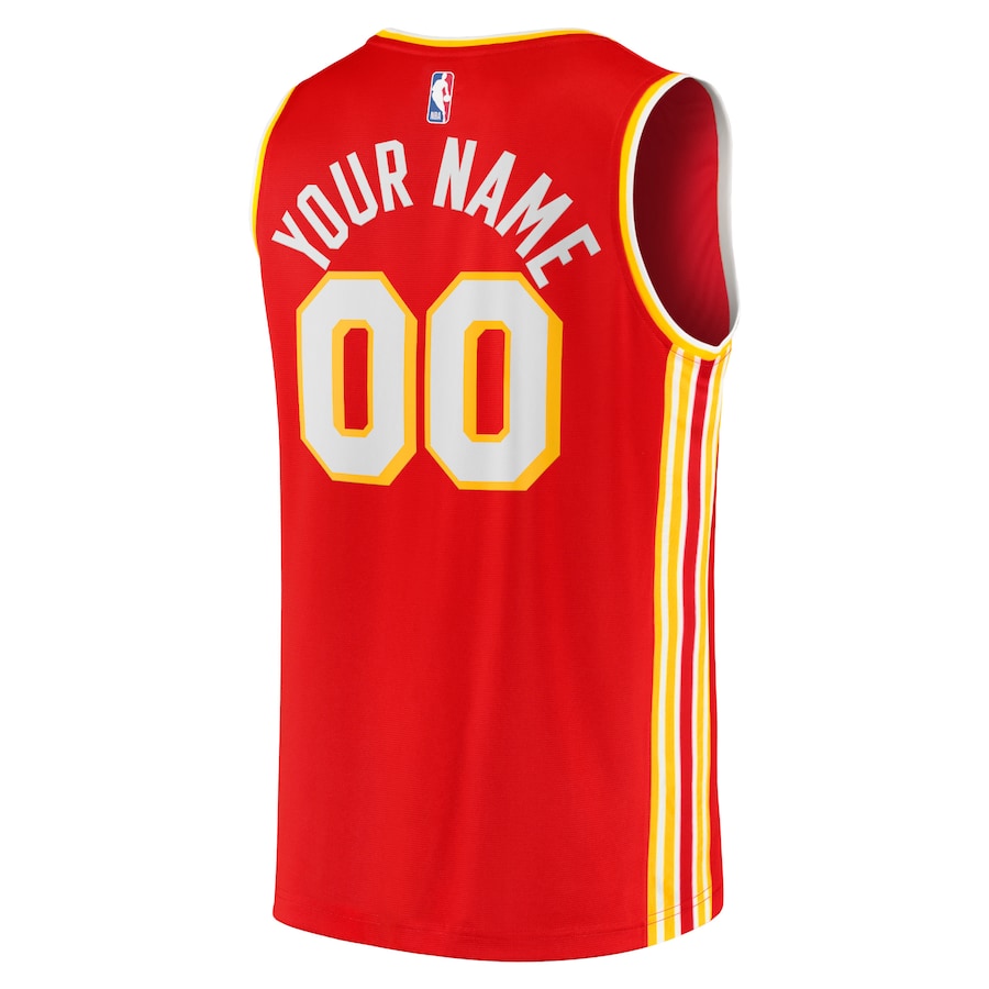 Youth Atlanta Hawks Fanatics Red Fast Break Custom Jersey - Icon Edition