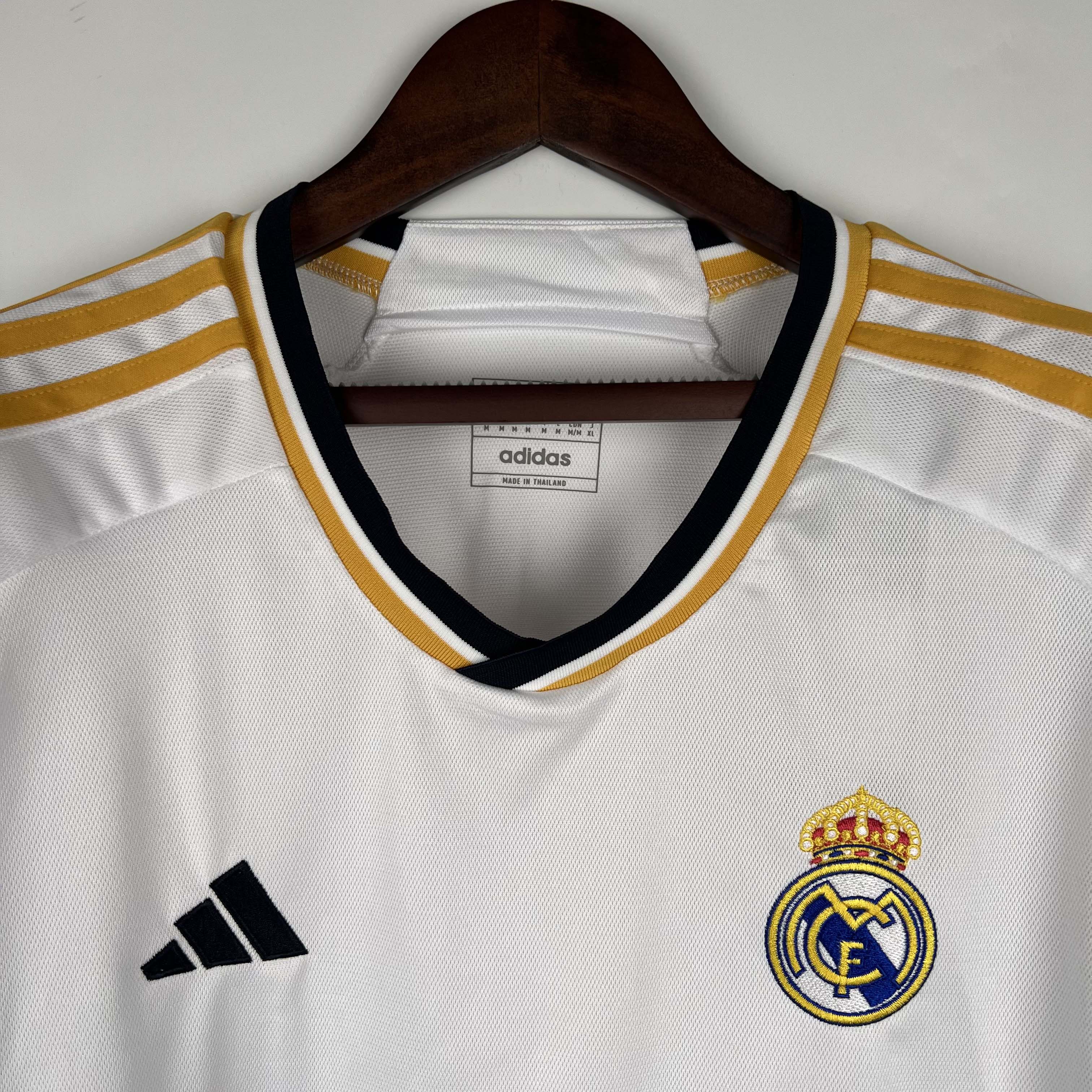 2023/24  Long Sleeve Real Madrid Home Football Shirt1:1 Thai Quality