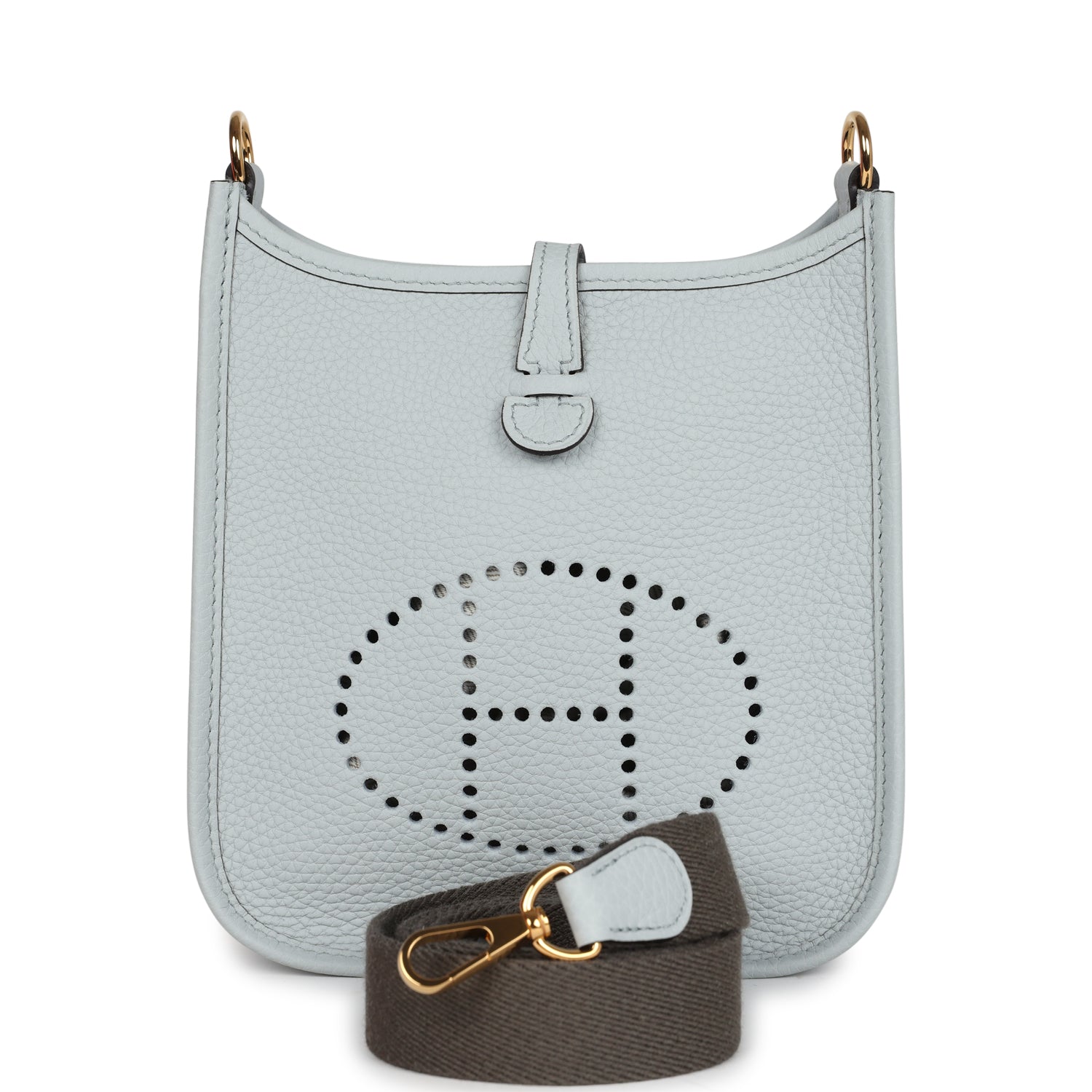 Evelyne TPM Bleu Pale Clemence Gold Hardware