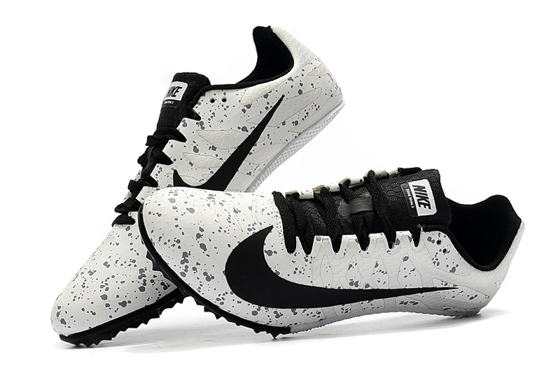 Zoom Rival S9 black and white knitted sprint track and field shoes