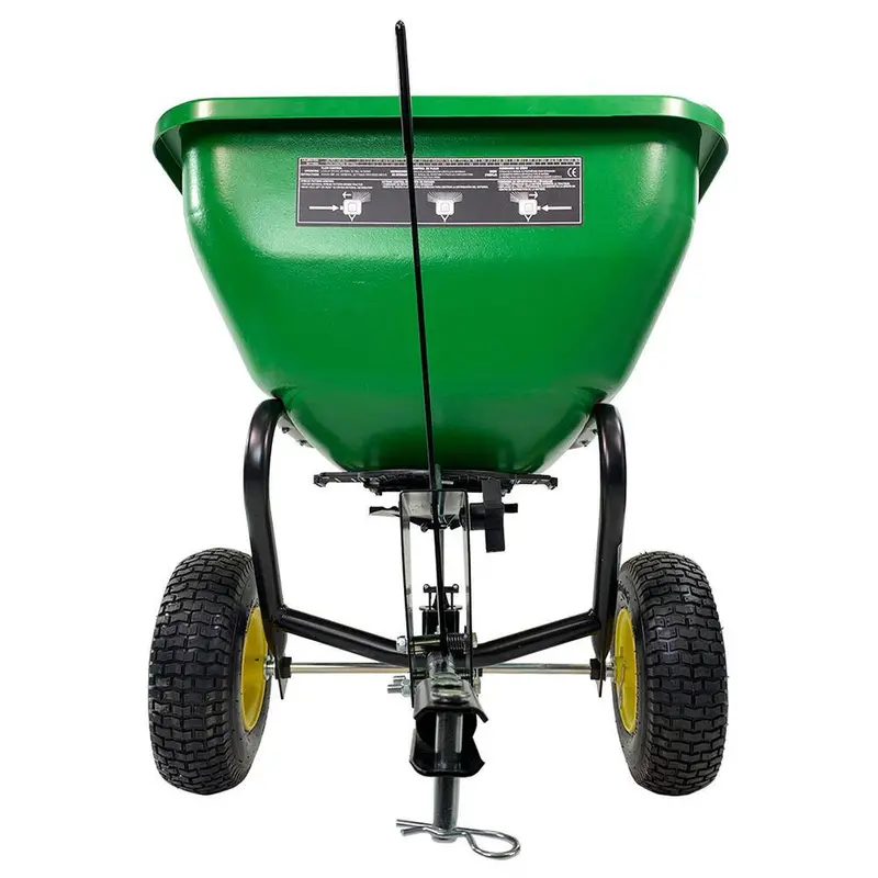 175-Pound Capacity Tow-Behind Broadcast Spreader – Rustproof Poly Hopper