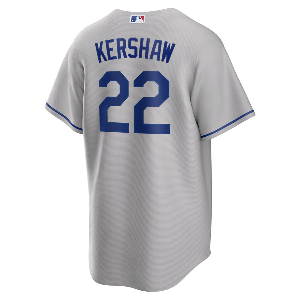 Men's Los Angeles Dodgers Clayton Kershaw Road Player Name Jersey - Gray