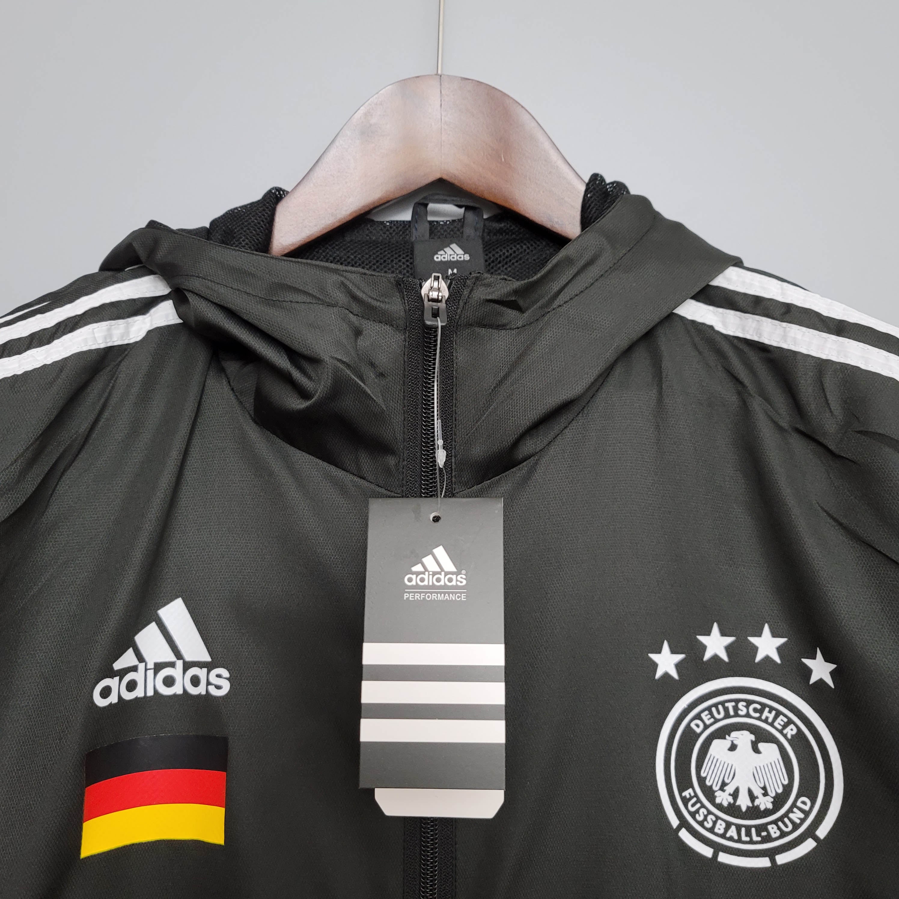 2021 Windbreaker Soccer Jersey Germany Black