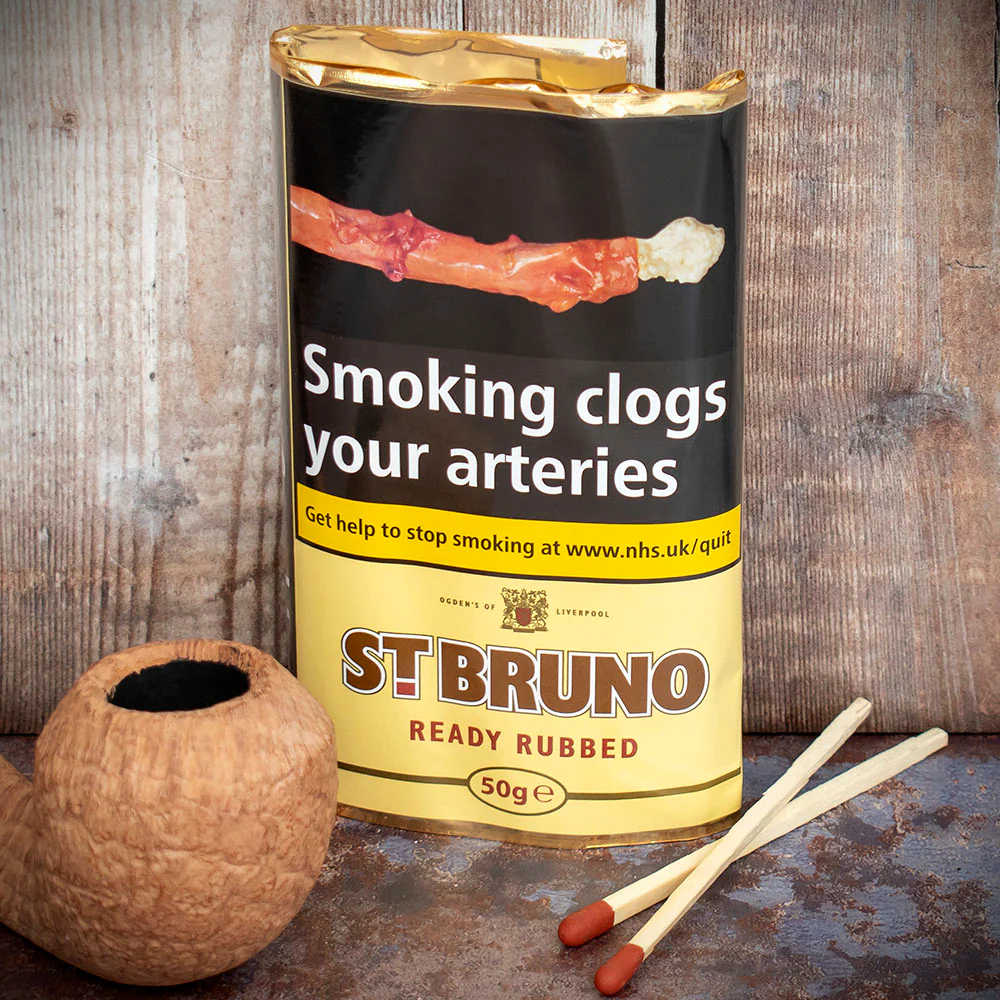 St. Bruno Ready Rubbed Pipe Tobacco 50g Packet