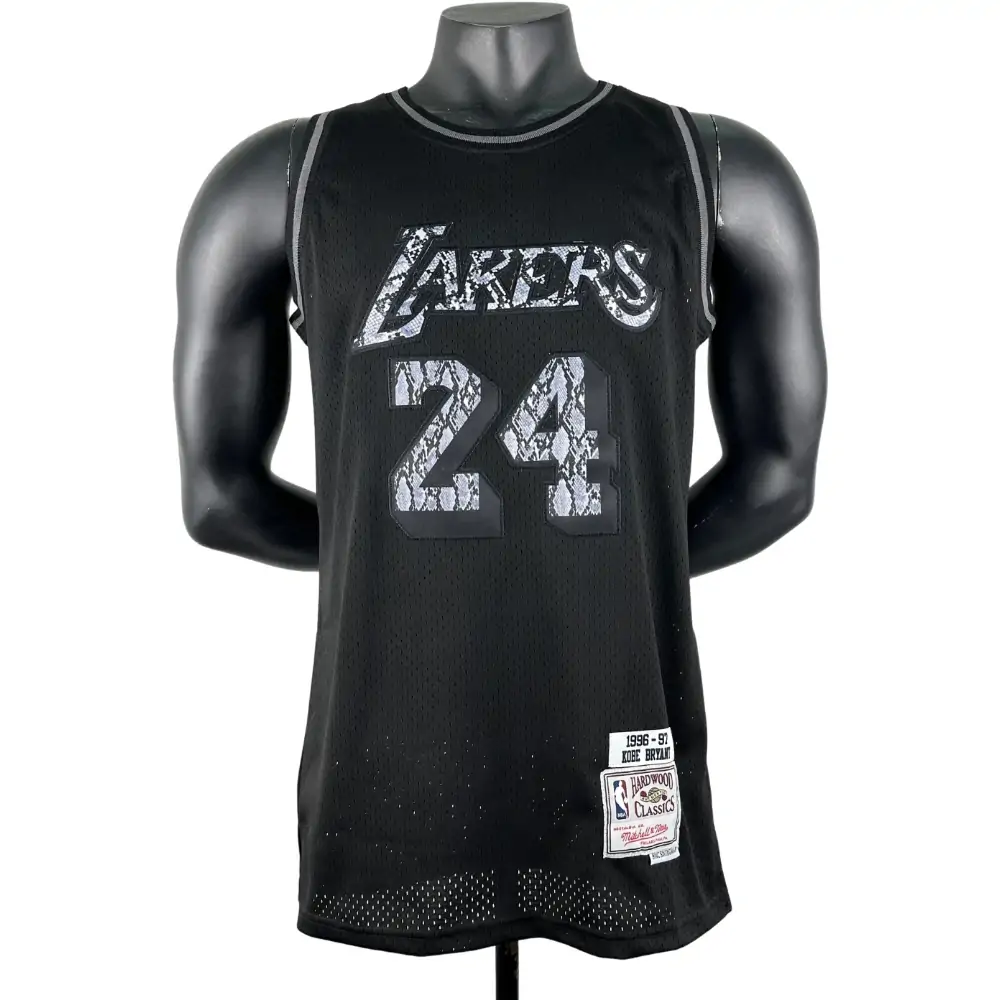 Embroidered MN Retro Jersey Lakers Black No. 24 Kobe